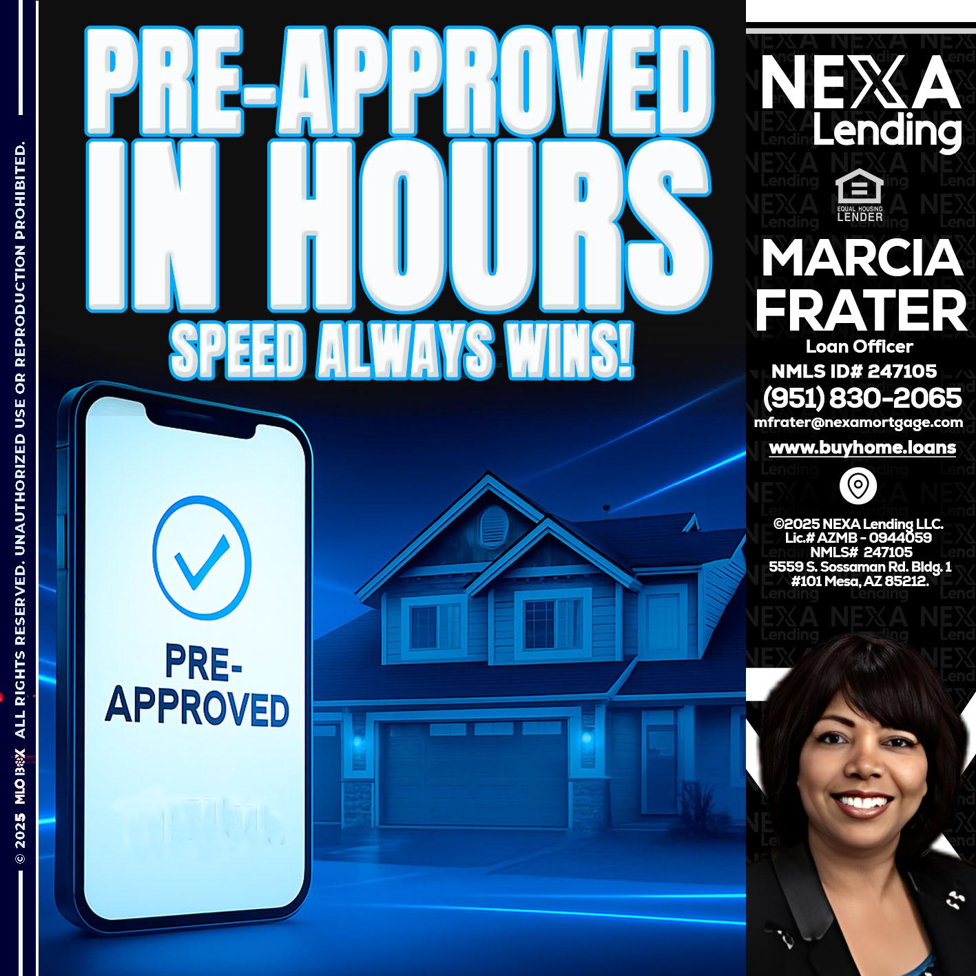PRE - Marcia Frater -Loan Officer