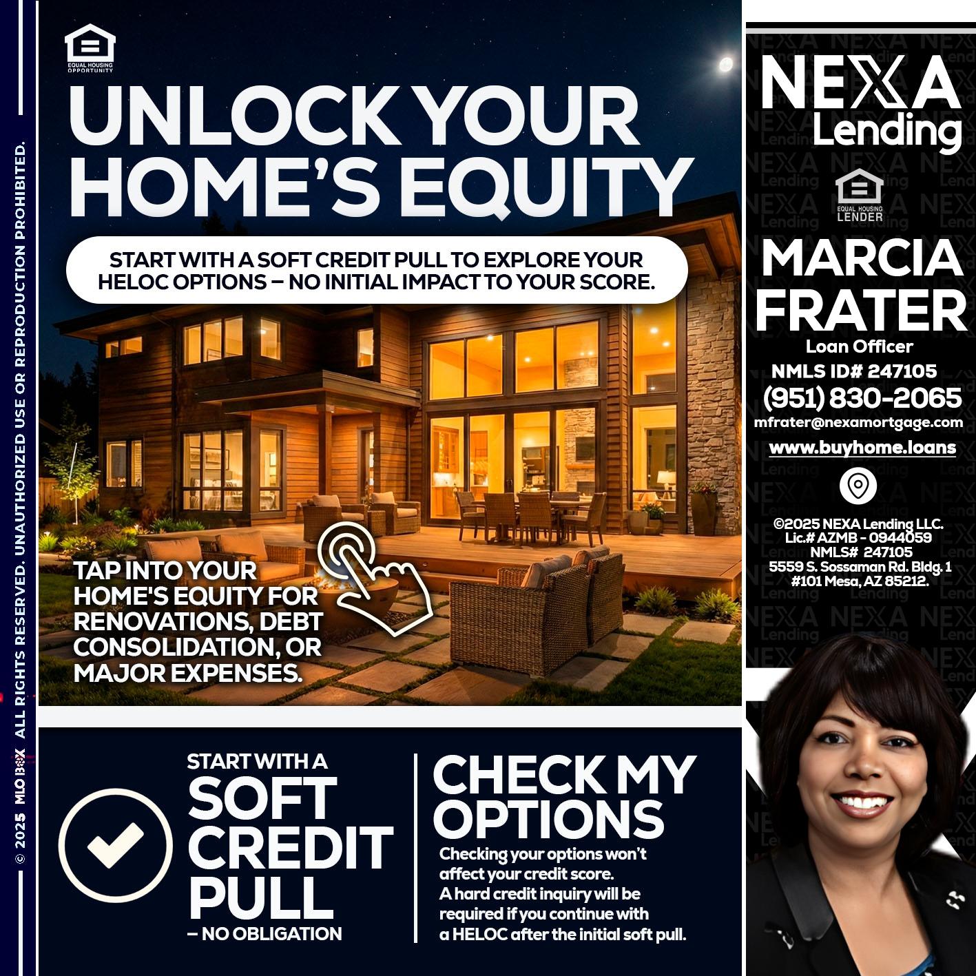 UNLOCK YOUR HOMES - Marcia Frater -Loan Officer