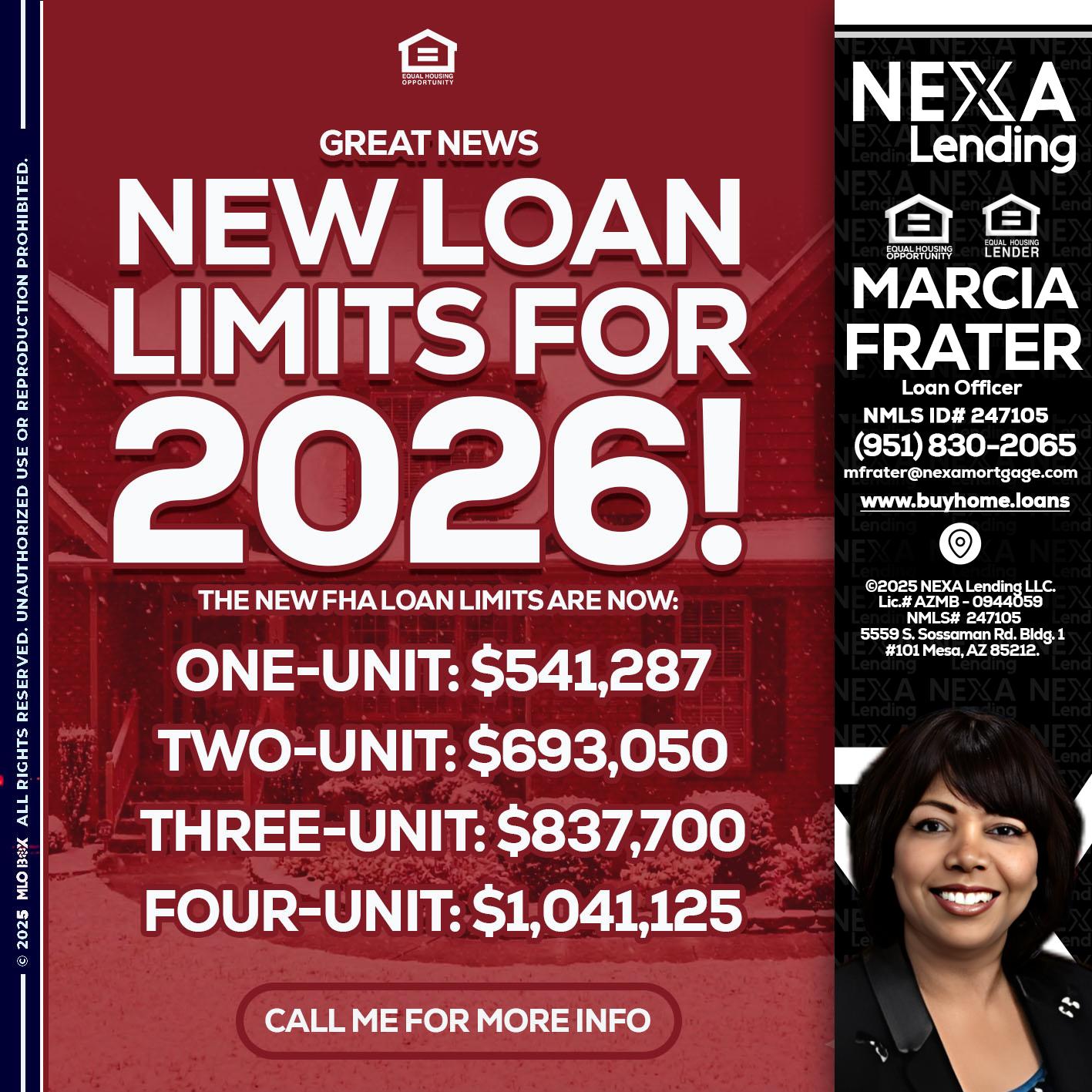 loan limits - Marcia Frater -Loan Officer