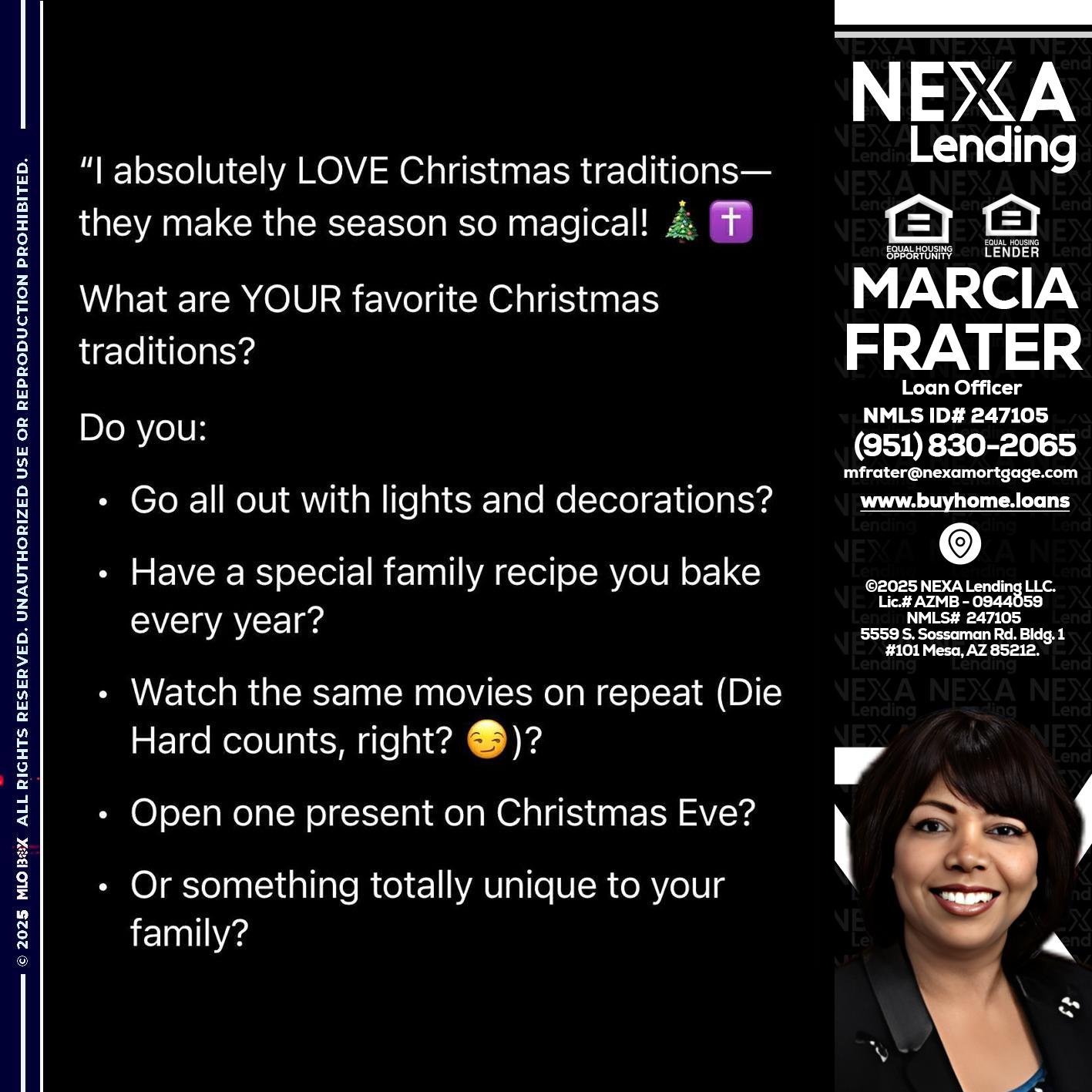 I love christmas - Marcia Frater -Loan Officer
