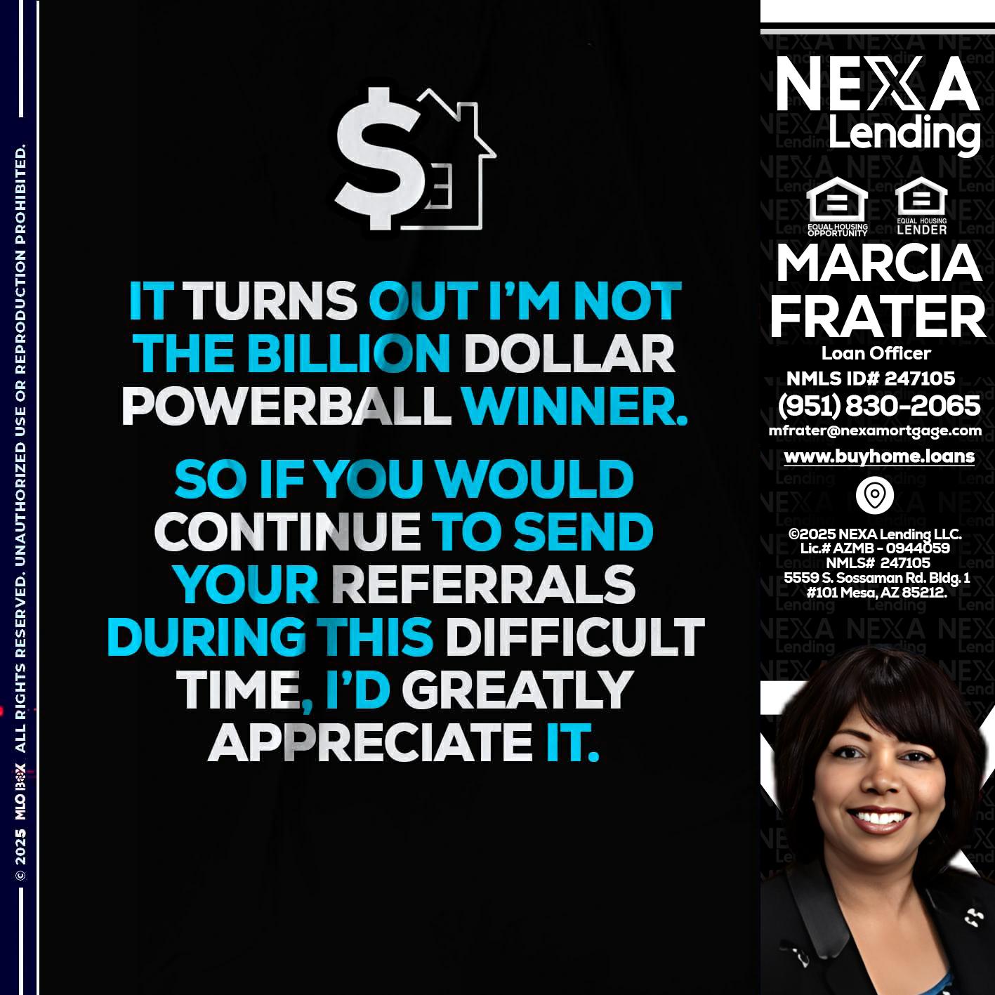 IT TURNS - Marcia Frater -Loan Officer