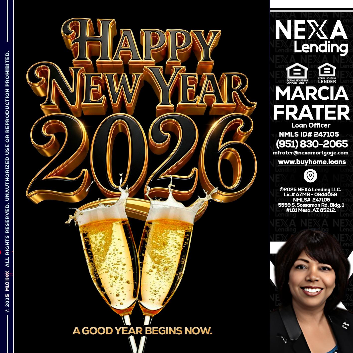 happy new year 2026 - Marcia Frater -Loan Officer