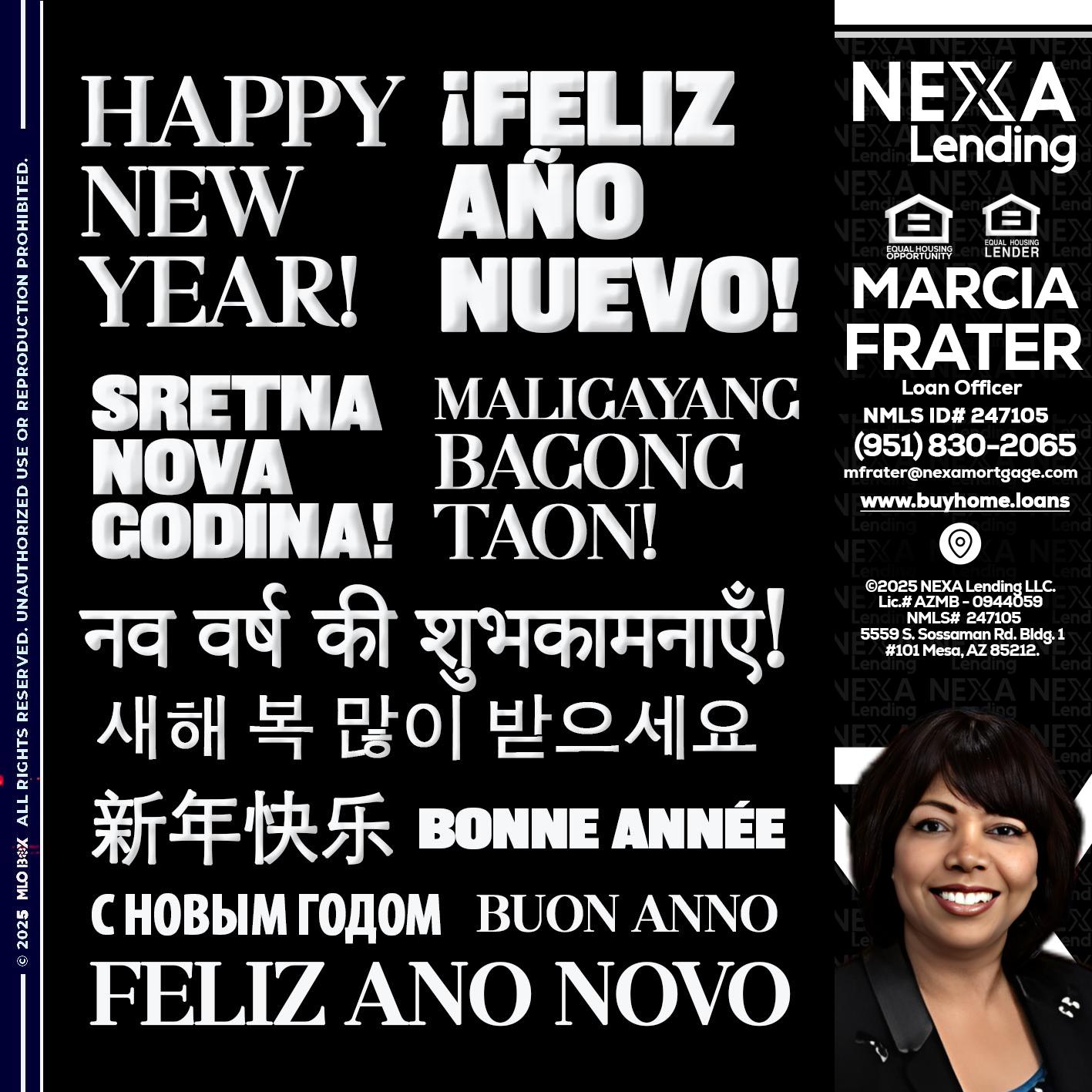 HAPPY NEW YEAR - Marcia Frater -Loan Officer