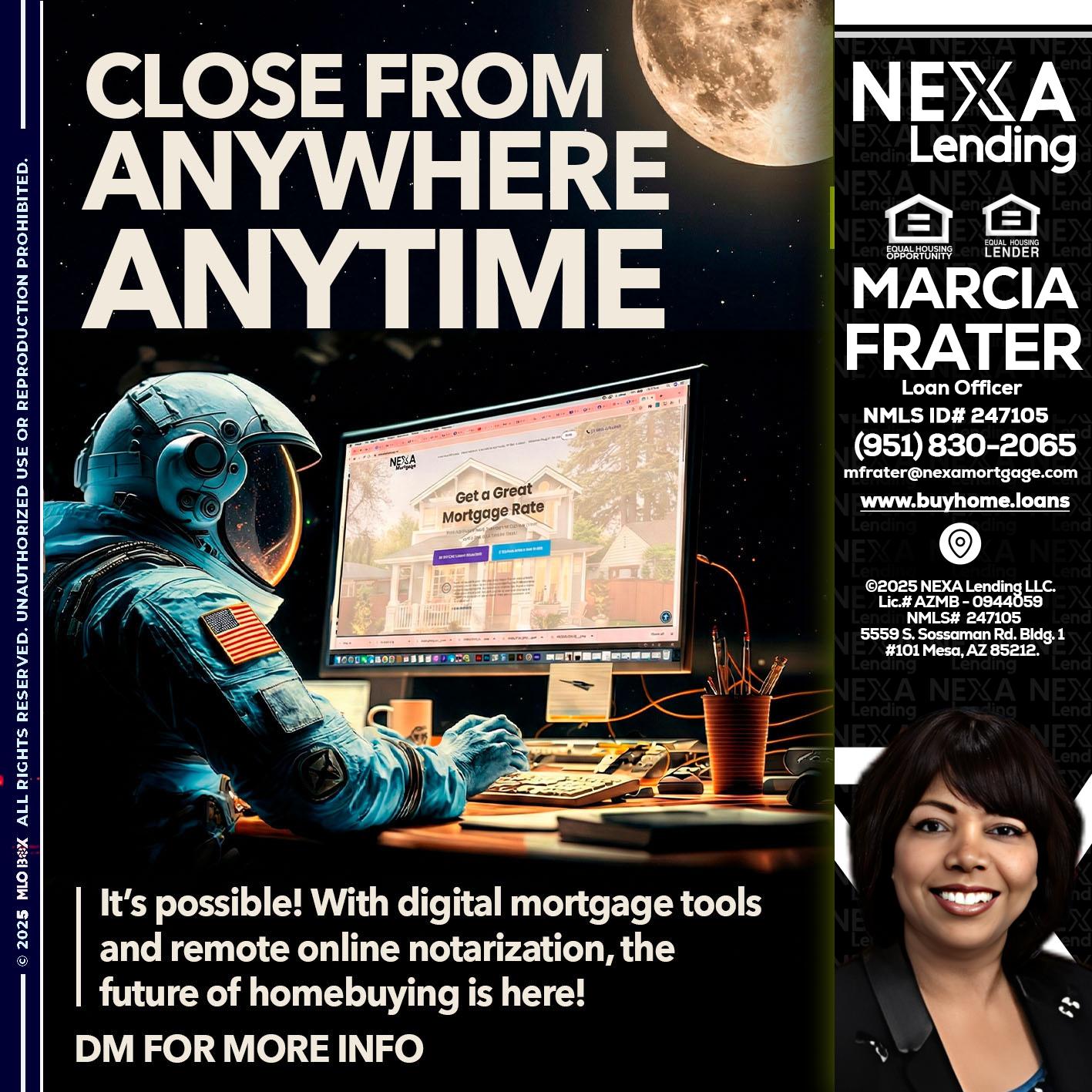 close from - Marcia Frater -Loan Officer