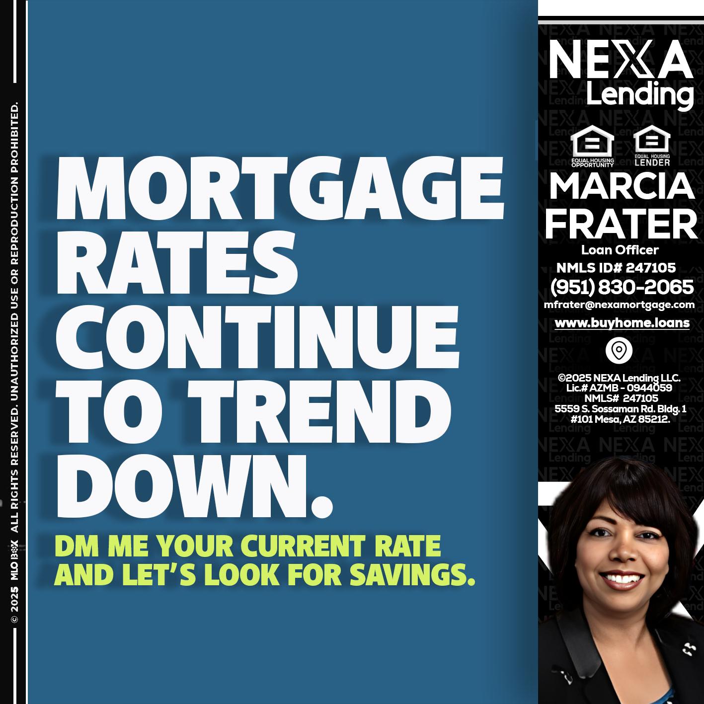 MORTGAGE RATES - Marcia Frater -Loan Officer