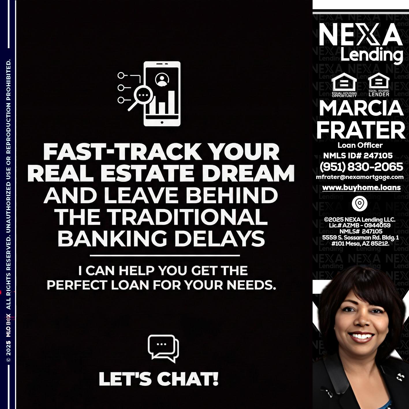 FAST TRACK - Marcia Frater -Loan Officer