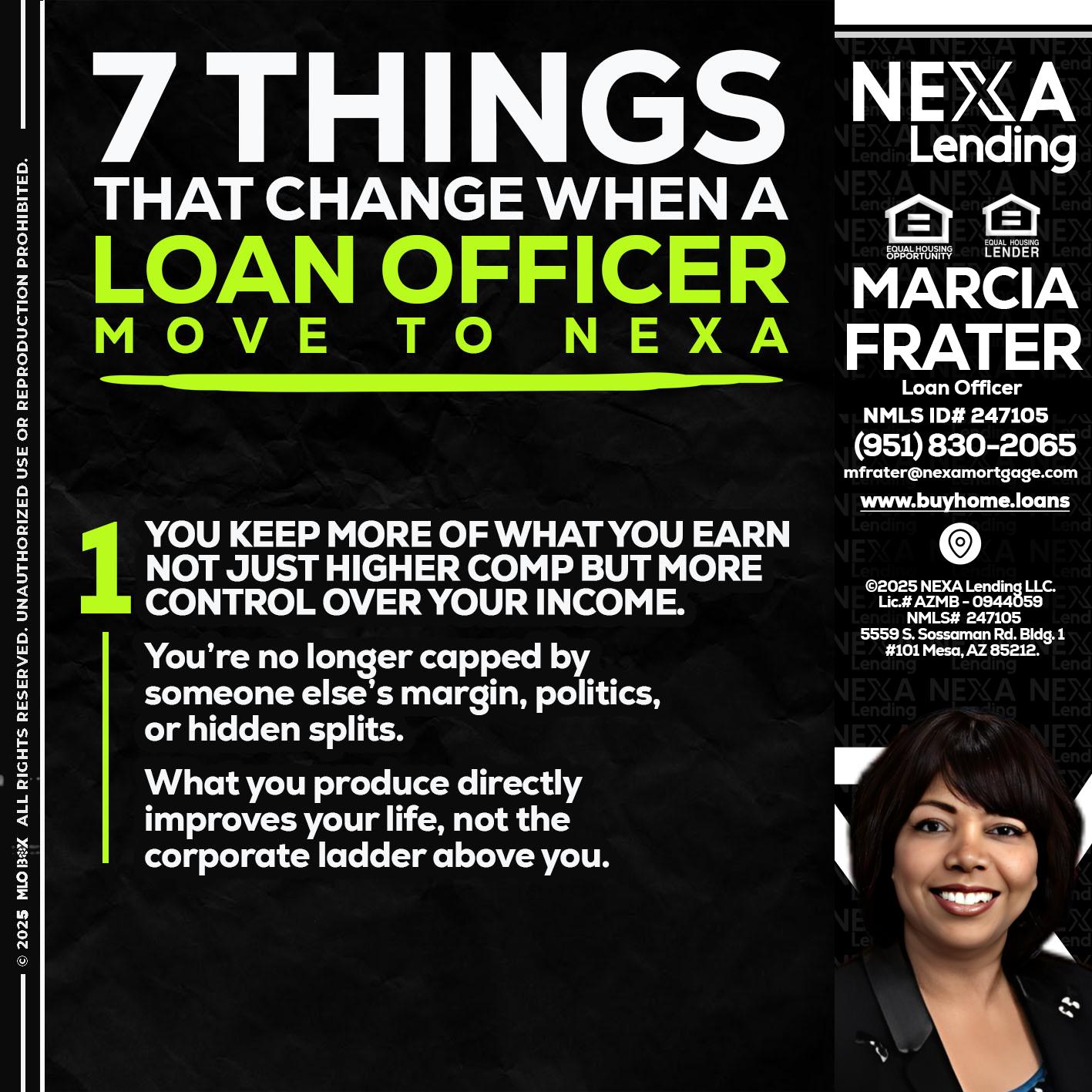 7 THINGS (1) - Marcia Frater -Loan Officer