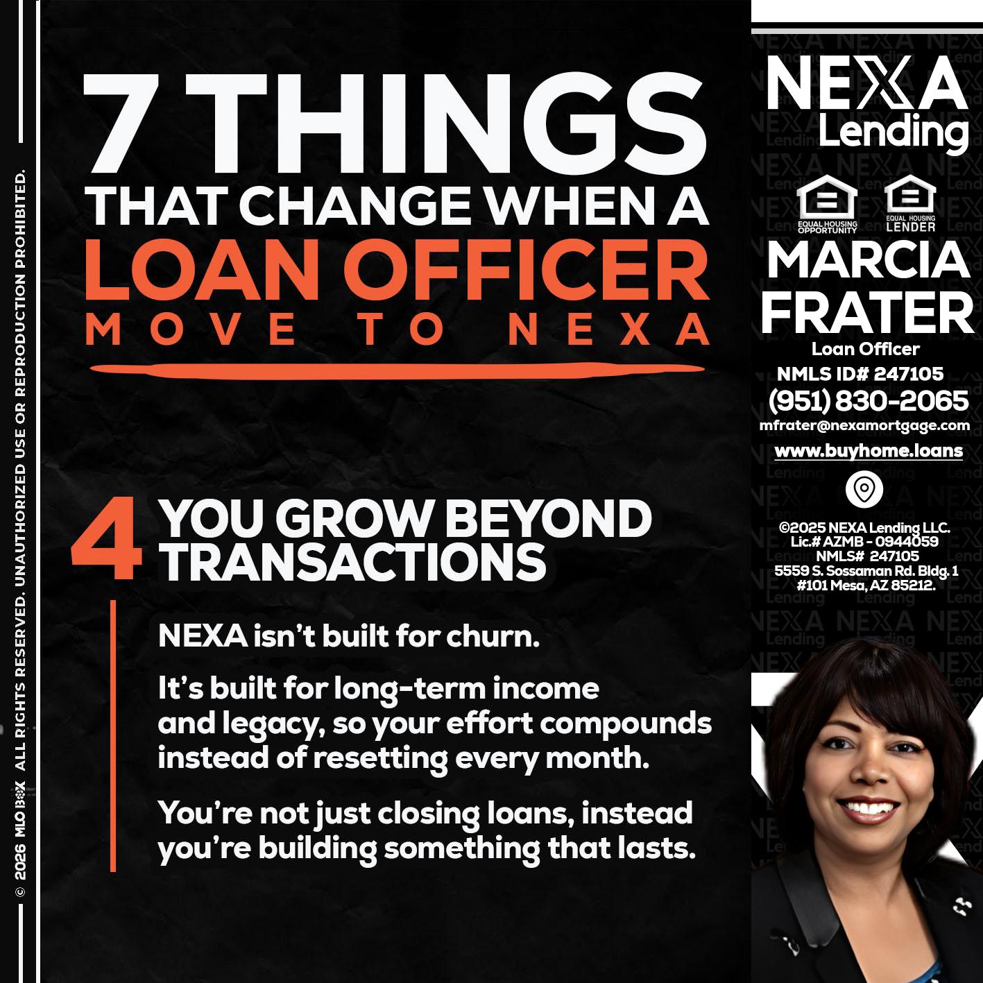 7 THINGS (4) - Marcia Frater -Loan Officer