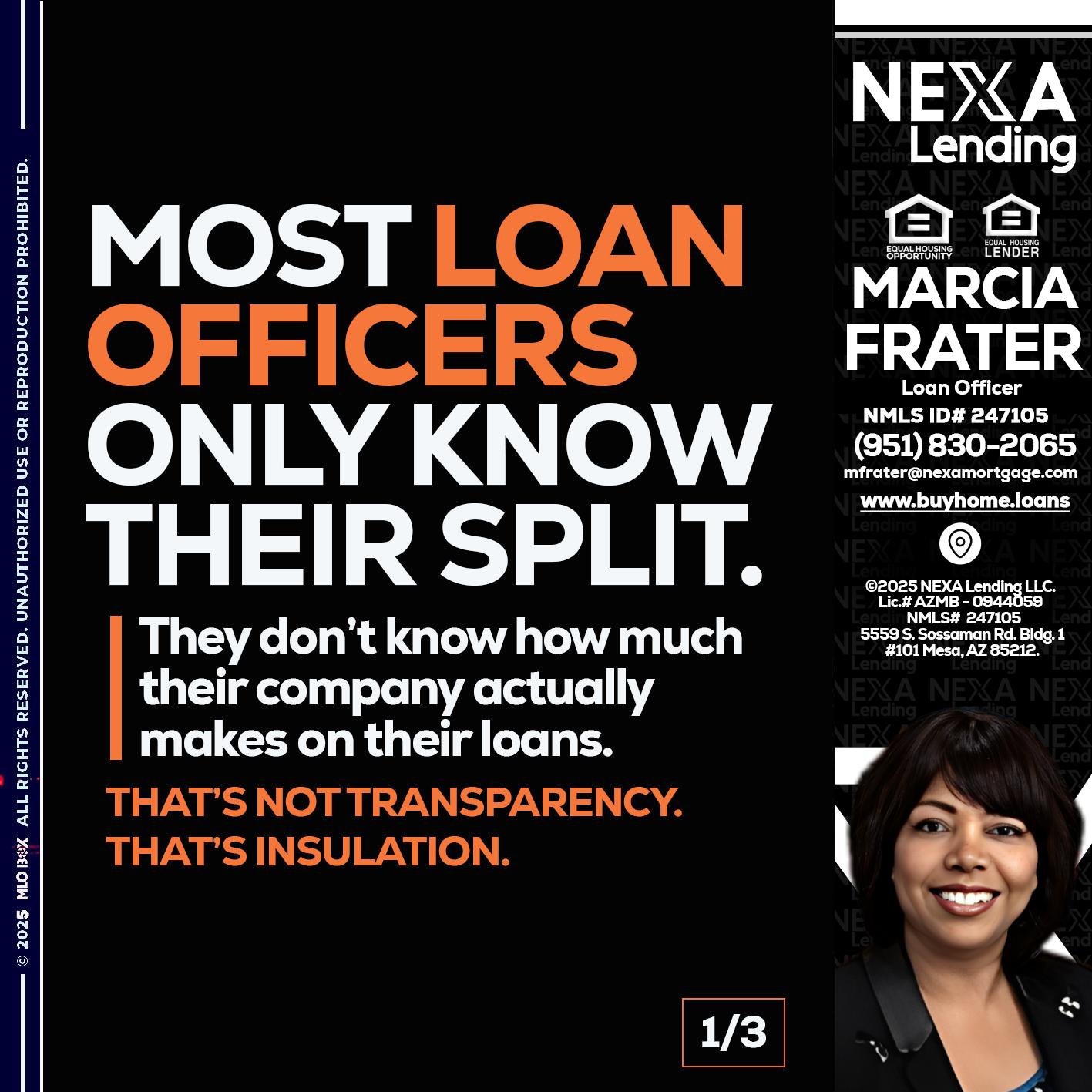 1 OF 3 - Marcia Frater -Loan Officer