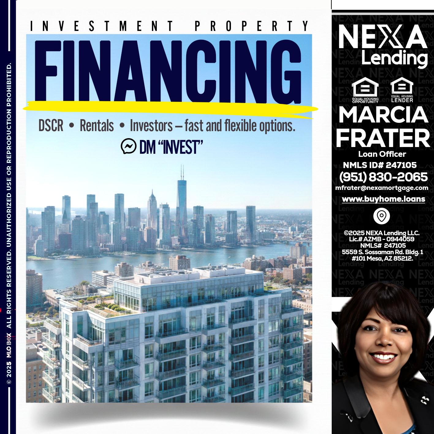 FINANCING - Marcia Frater -Loan Officer