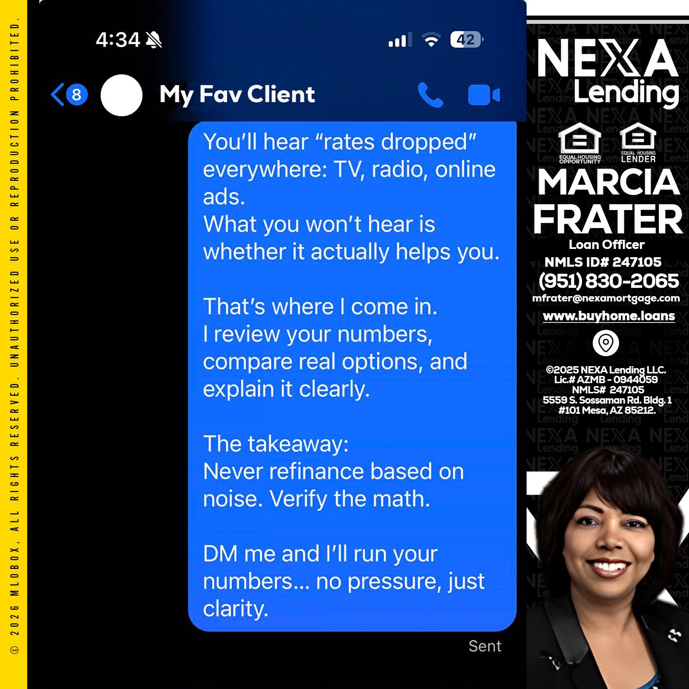 MY FAV CLIENT - Marcia Frater -Loan Officer