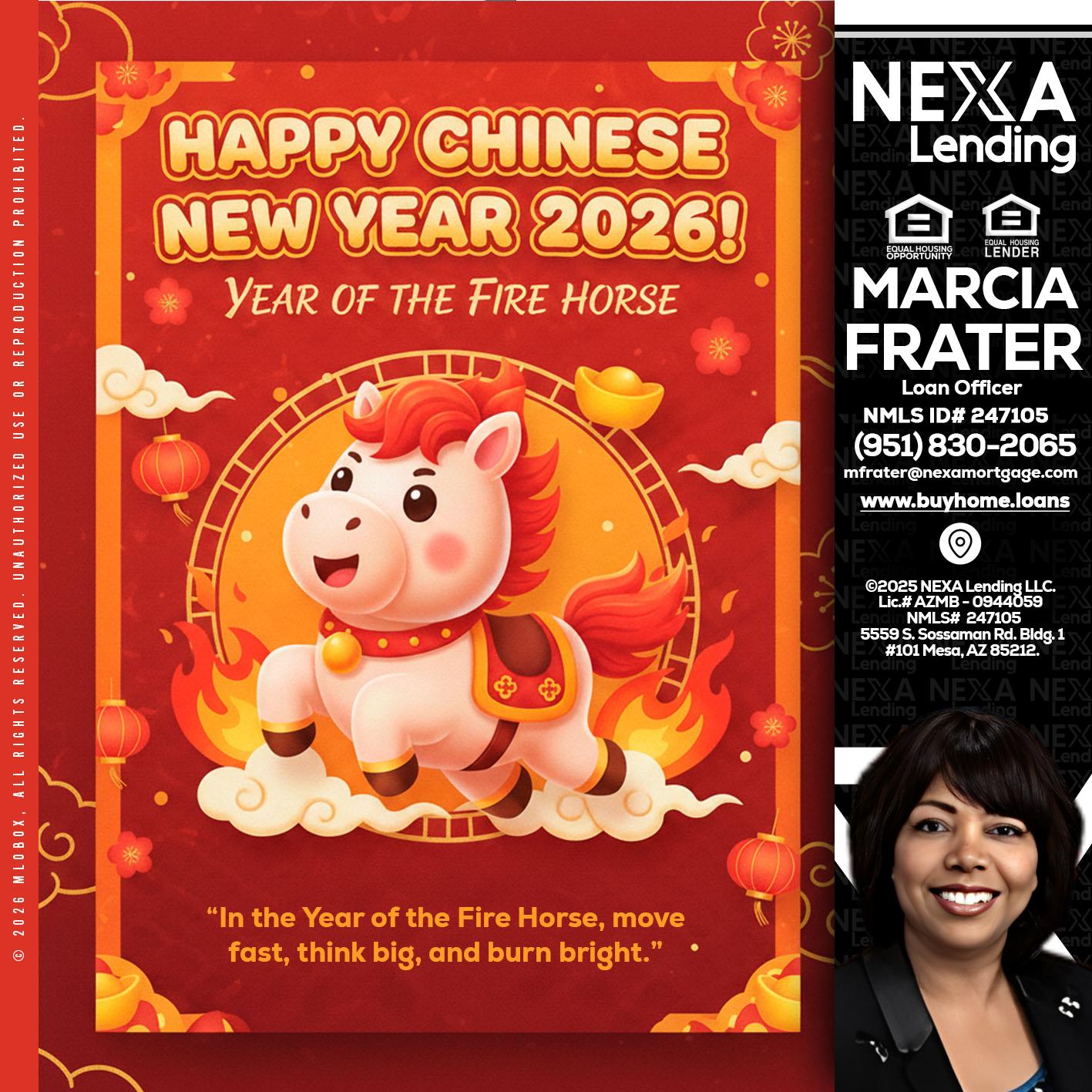 happy Chinese new year - Marcia Frater -Loan Officer