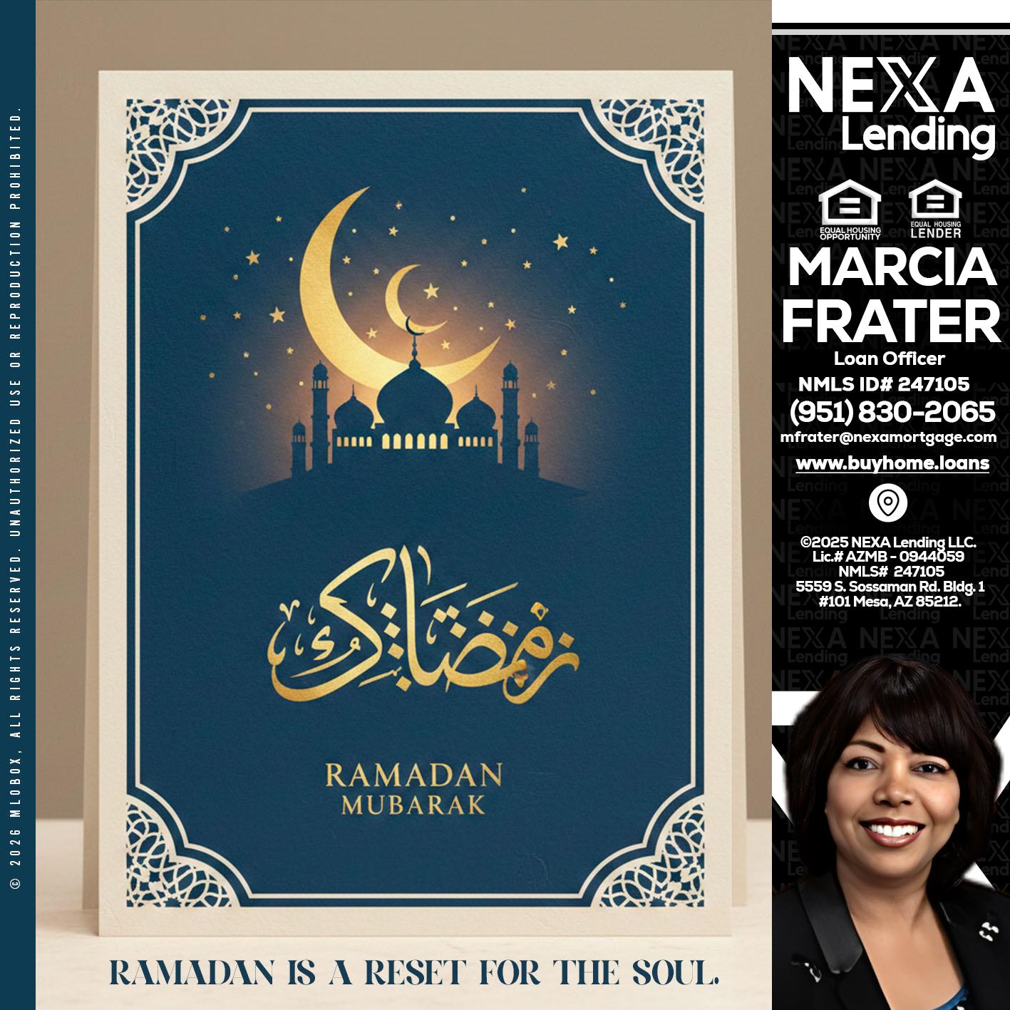HAPPY RAMADAN - Marcia Frater -Loan Officer