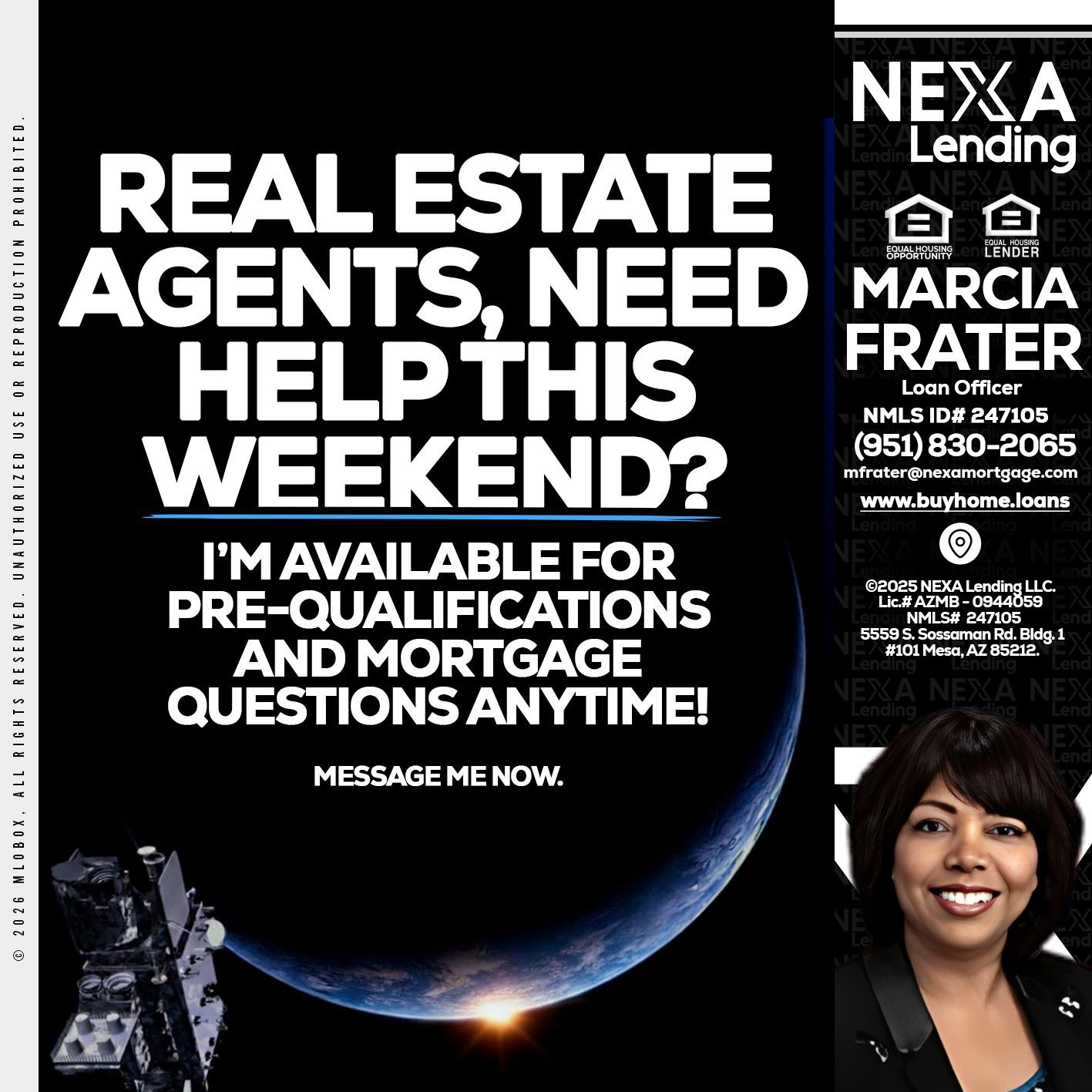 REAL ESTATE AGENTS - Marcia Frater -Loan Officer