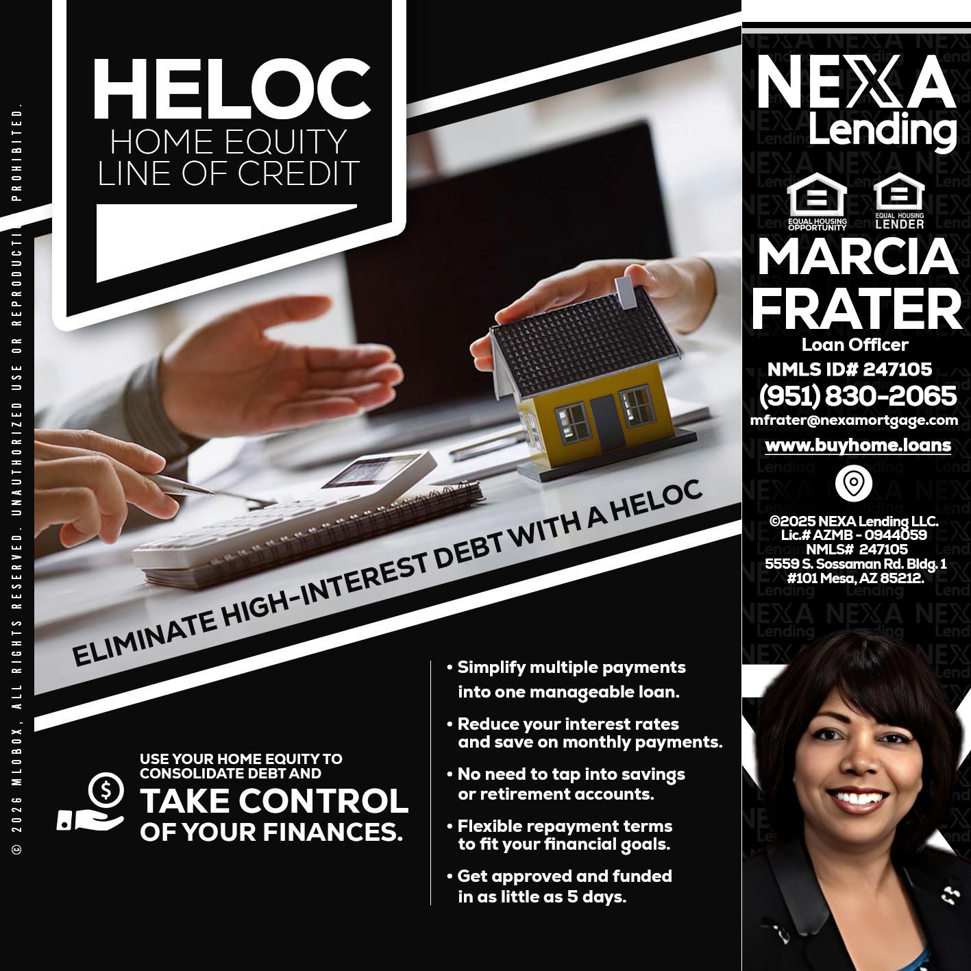 HELOC - Marcia Frater -Loan Officer