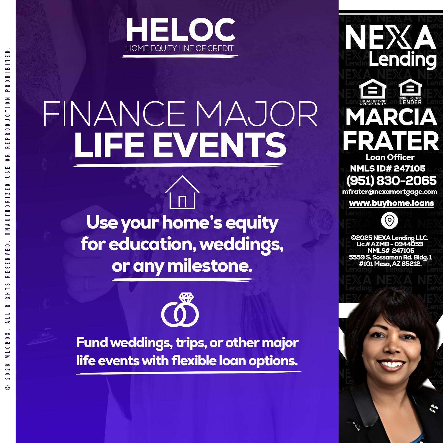 HELOC - Marcia Frater -Loan Officer