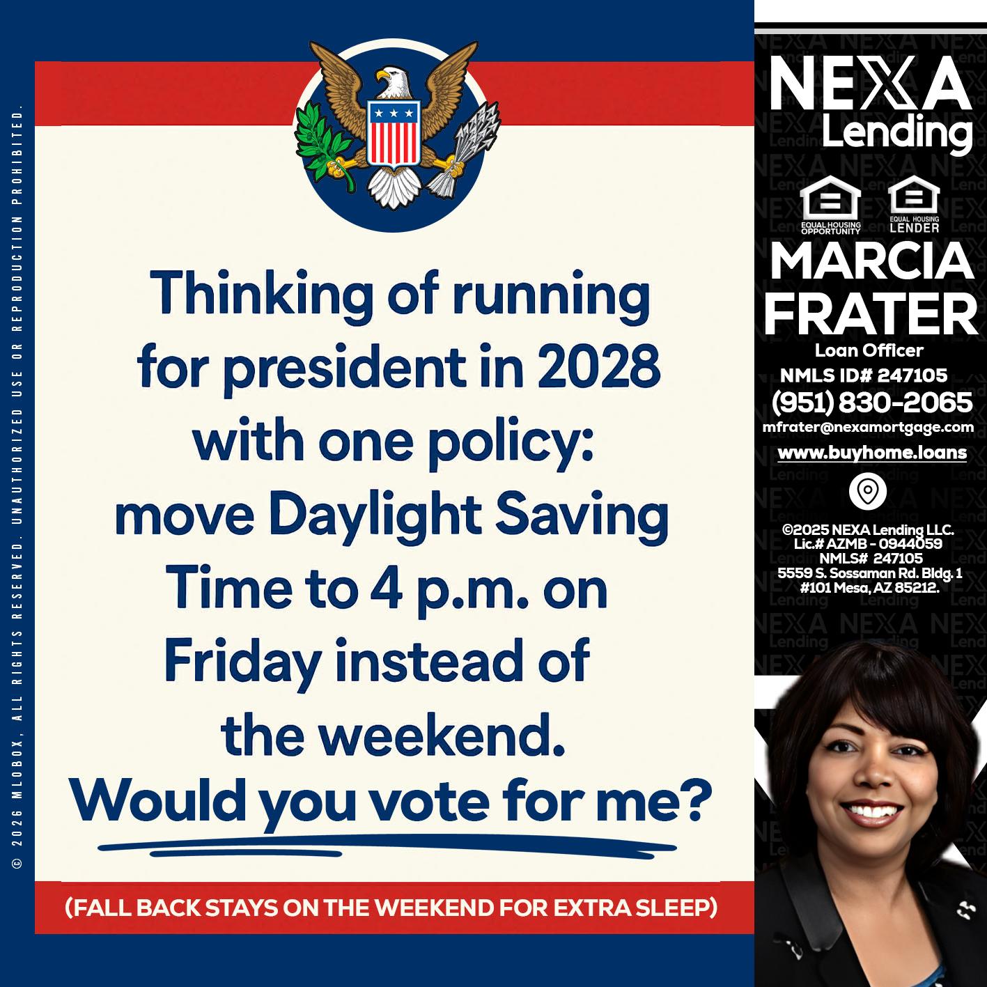 THINKING OF RUNING - Marcia Frater -Loan Officer