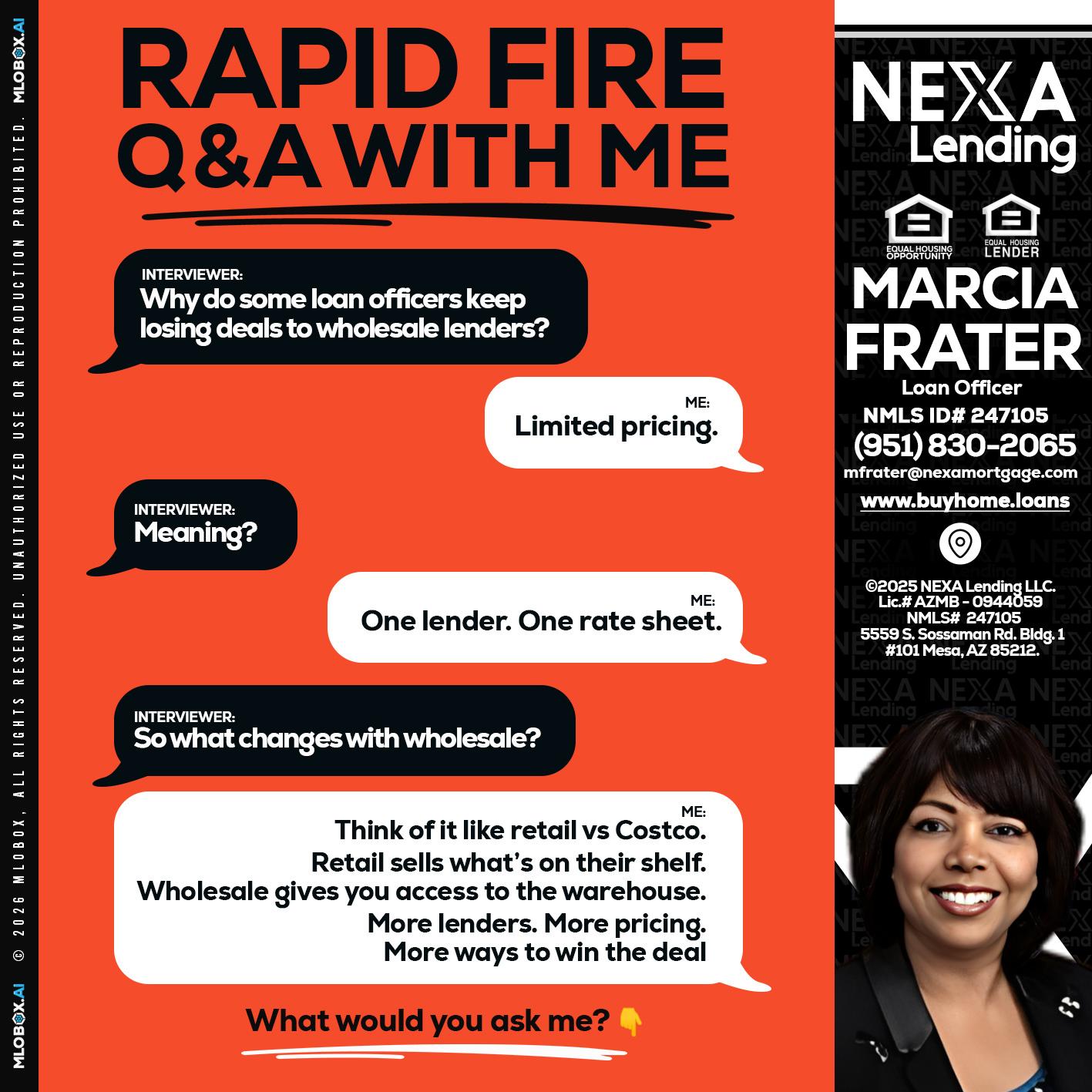 Q&A - Marcia Frater -Loan Officer