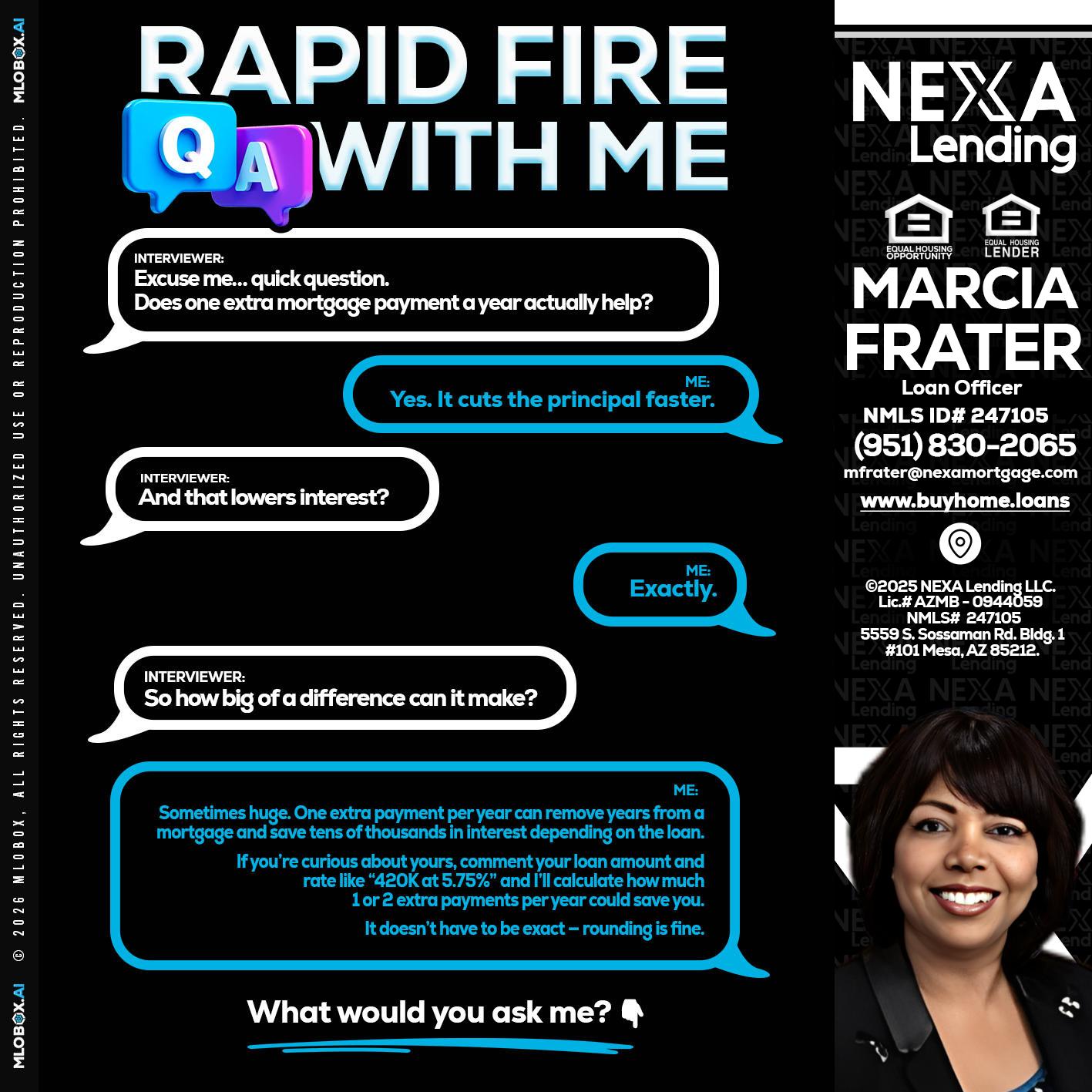 RAPID Q&A - Marcia Frater -Loan Officer