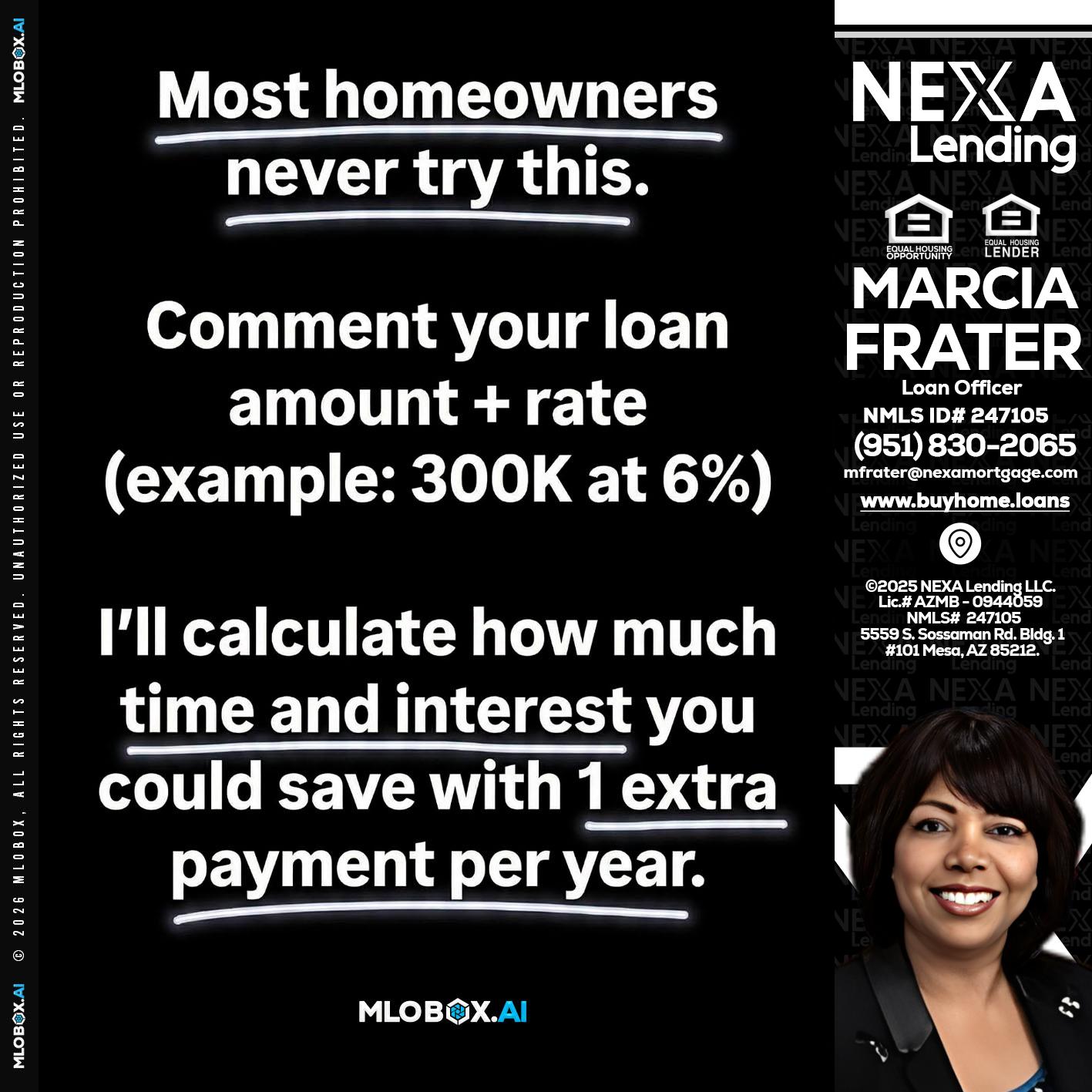 most owners - Marcia Frater -Loan Officer