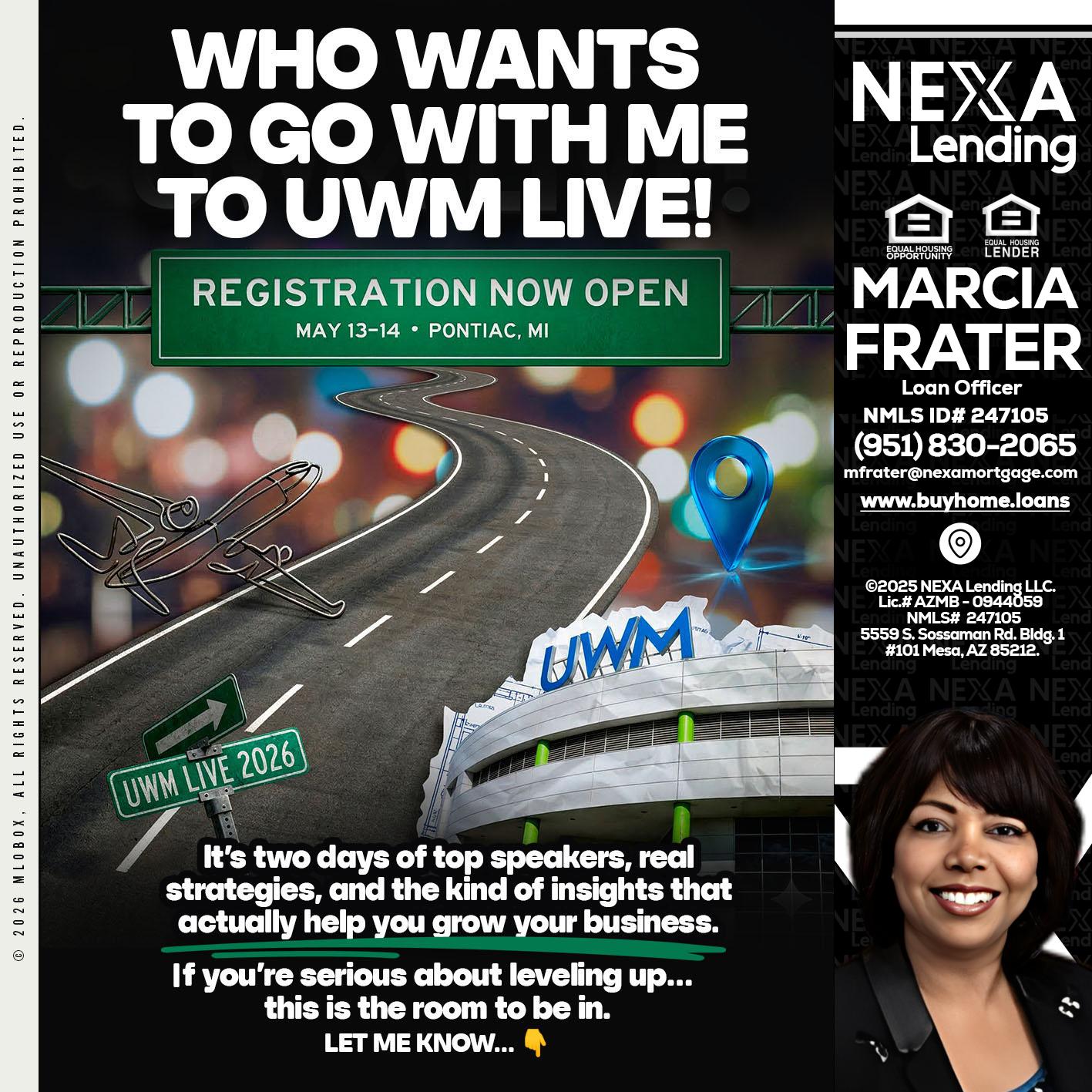 WHO WANTS - Marcia Frater -Loan Officer