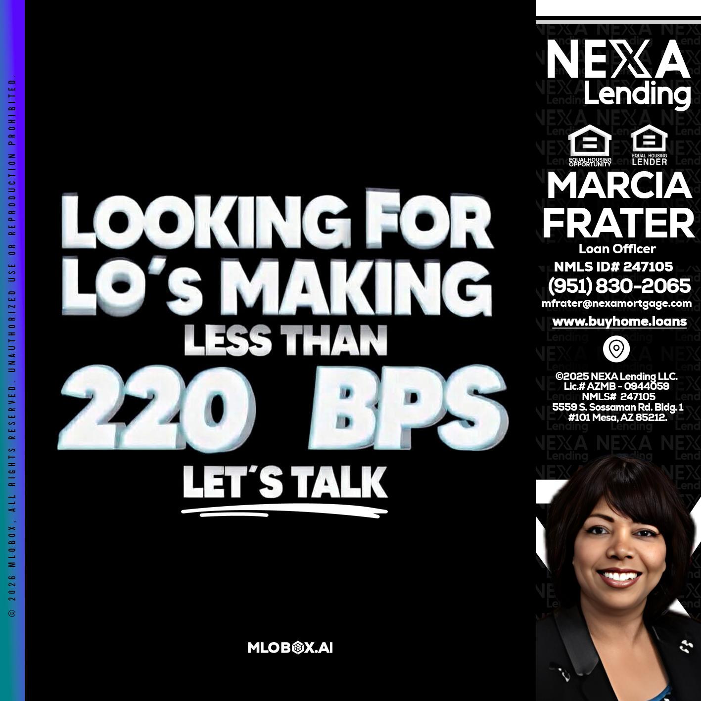 LOOKING FOR - Marcia Frater -Loan Officer