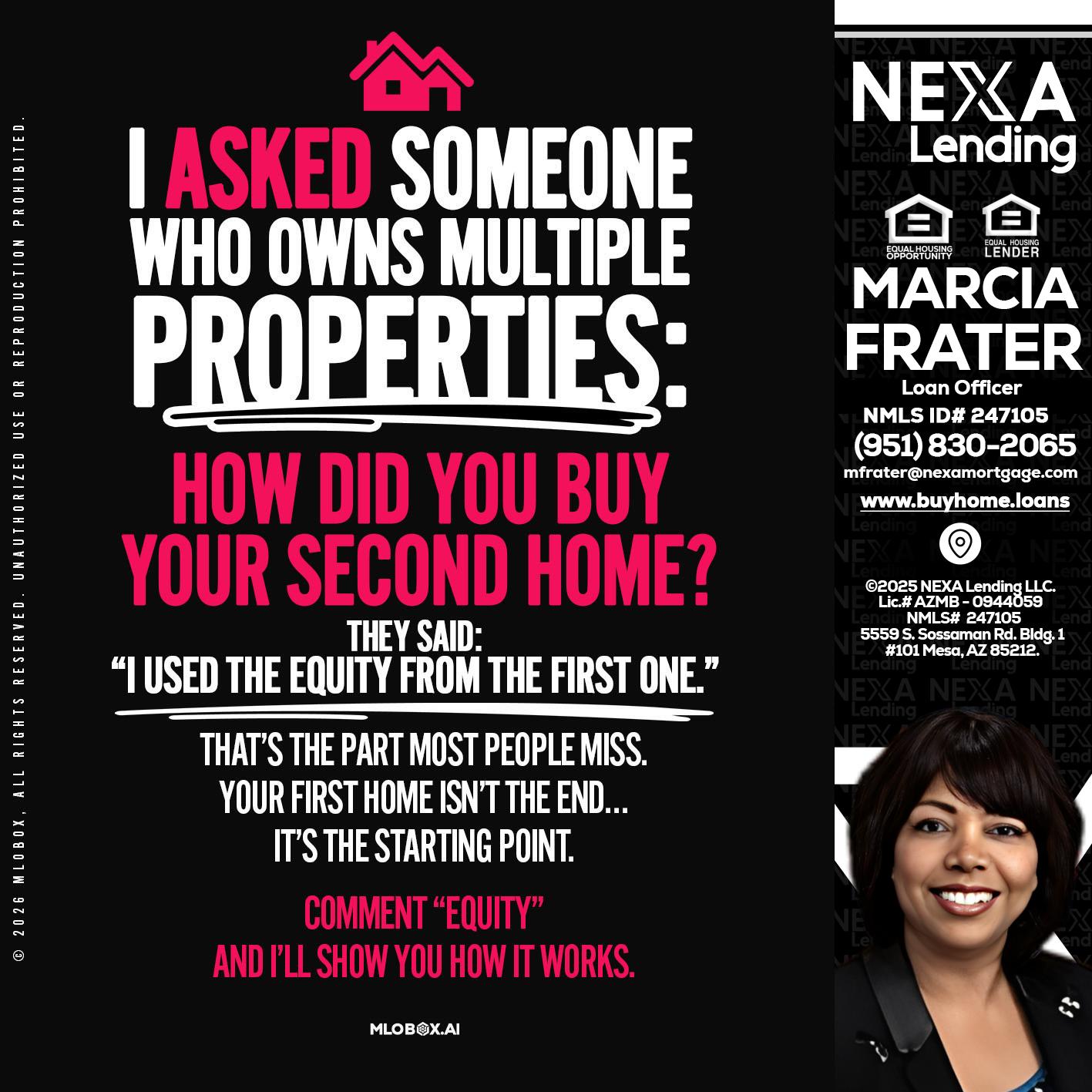 I ASKED SOMEONE - Marcia Frater -Loan Officer