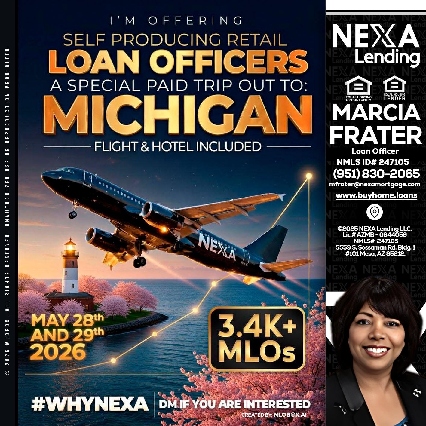 MICHIGAN TRIP - Marcia Frater -Loan Officer