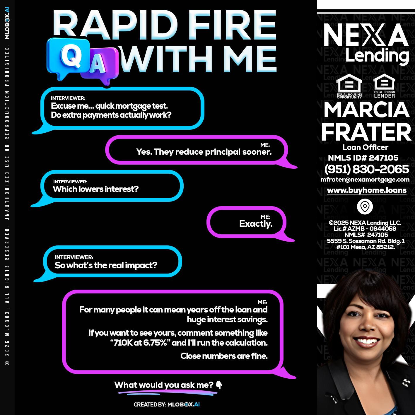 RAPID QA - Marcia Frater -Loan Officer