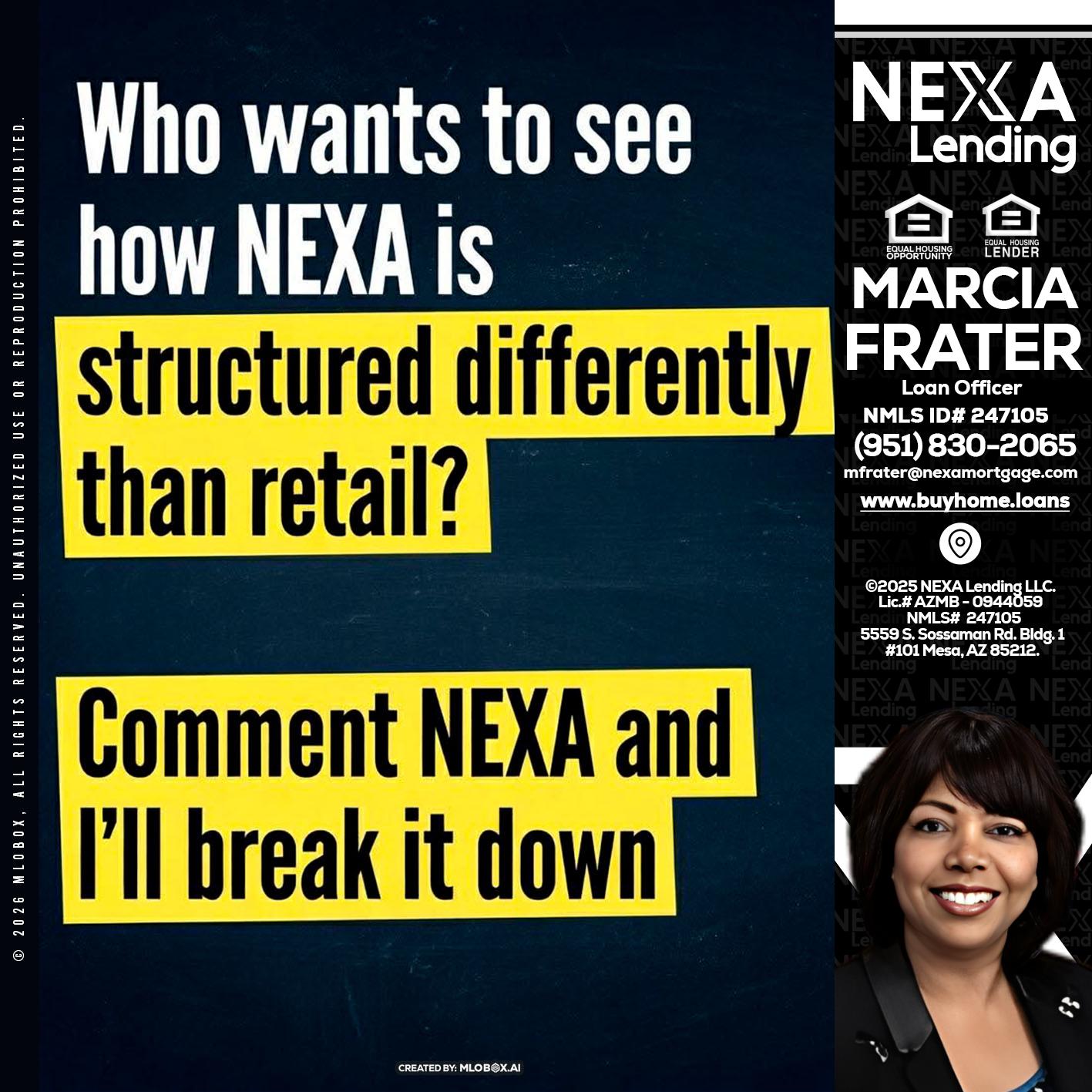 who want to see - Marcia Frater -Loan Officer