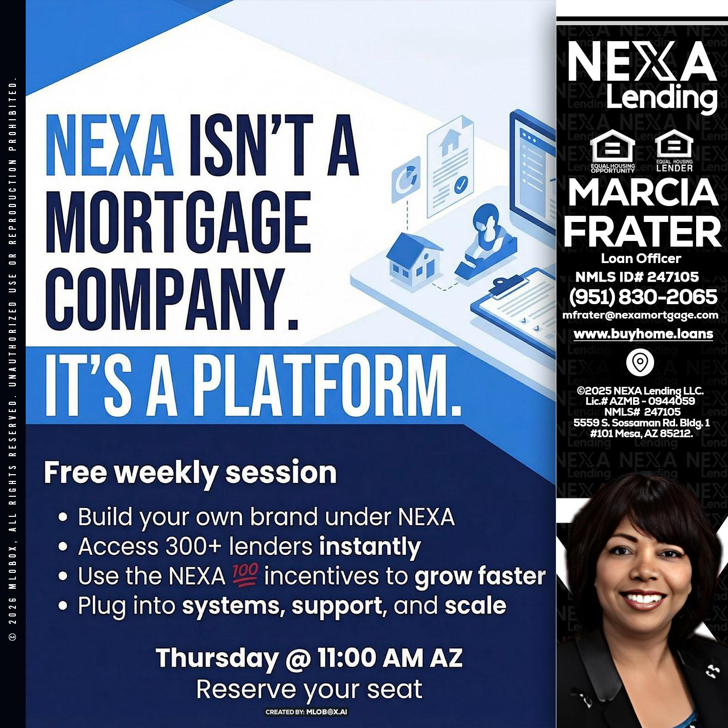 NEXA ISNT - Marcia Frater -Loan Officer