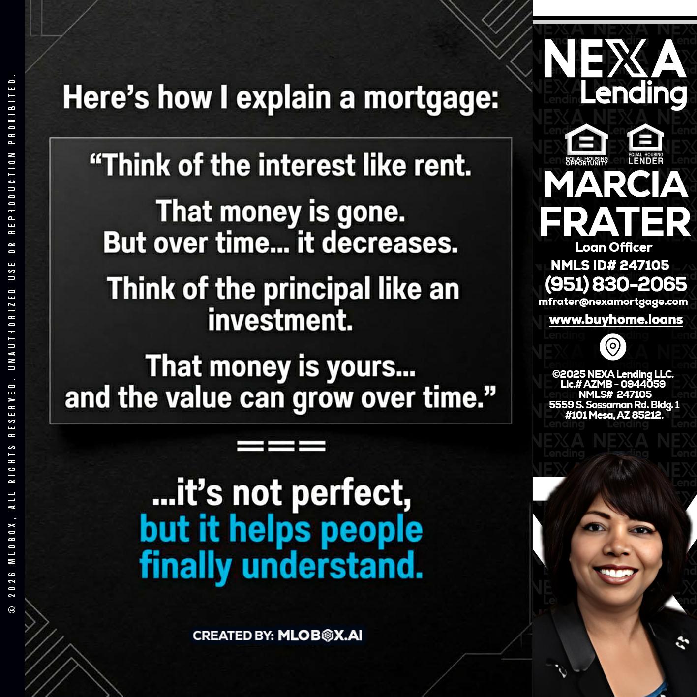 HERES NOW - Marcia Frater -Loan Officer