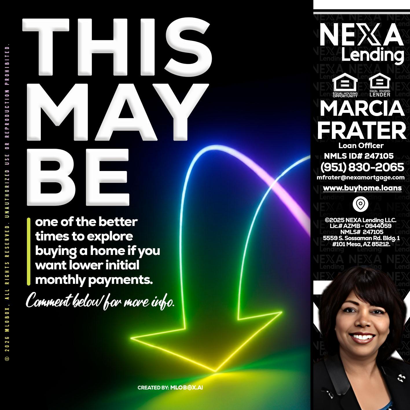 THIS MAY BE - Marcia Frater -Loan Officer