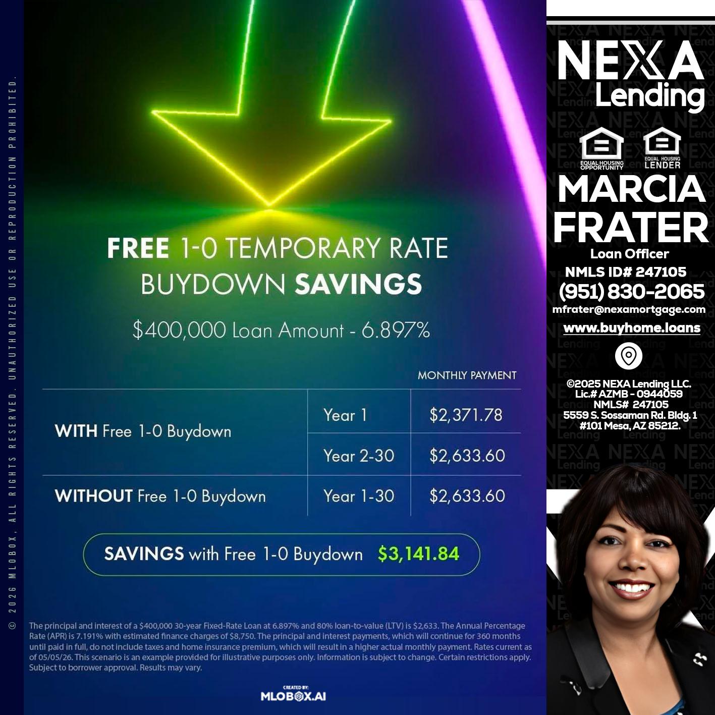 BUYDOWN - Marcia Frater -Loan Officer