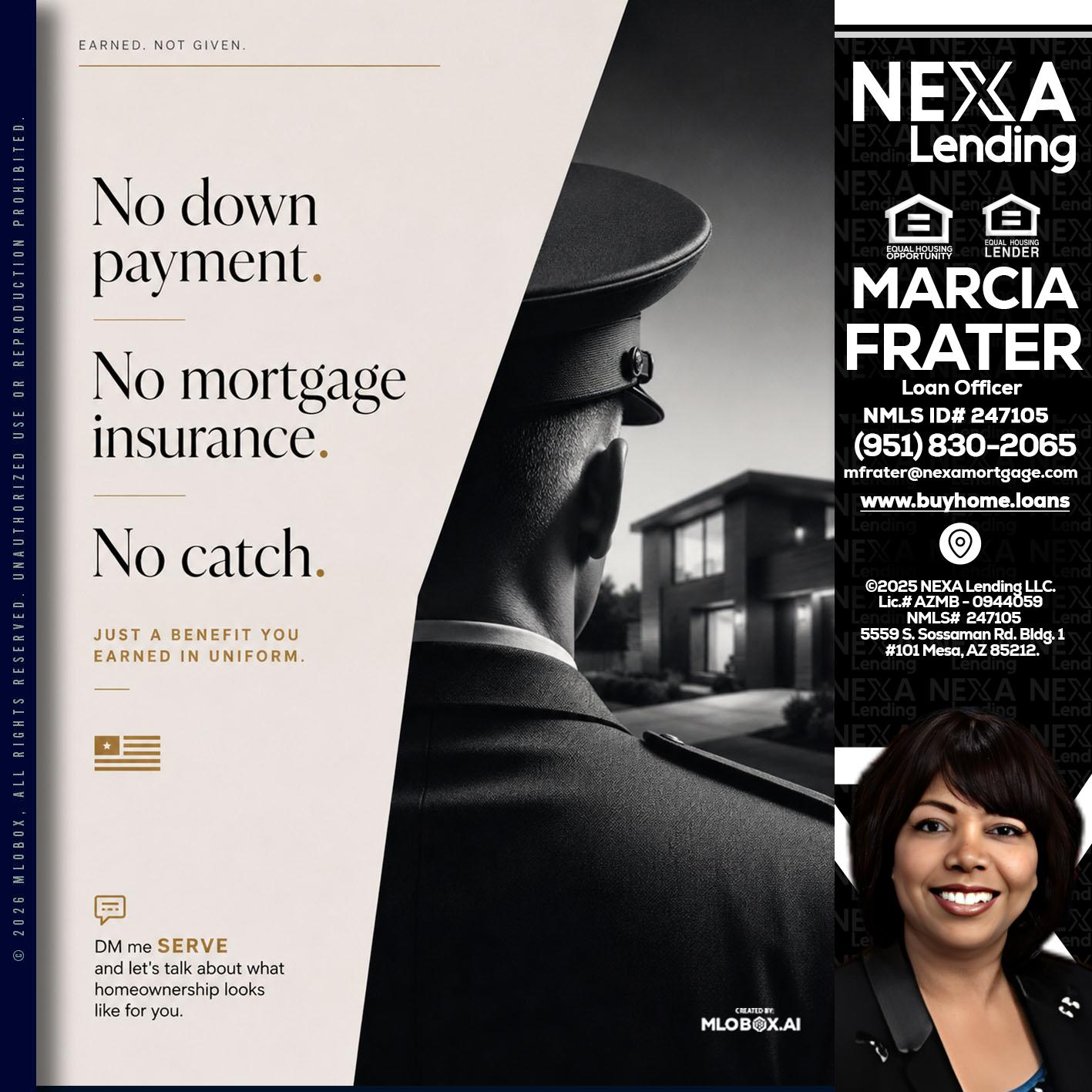NO DOWN PAYMENT - Marcia Frater -Loan Officer