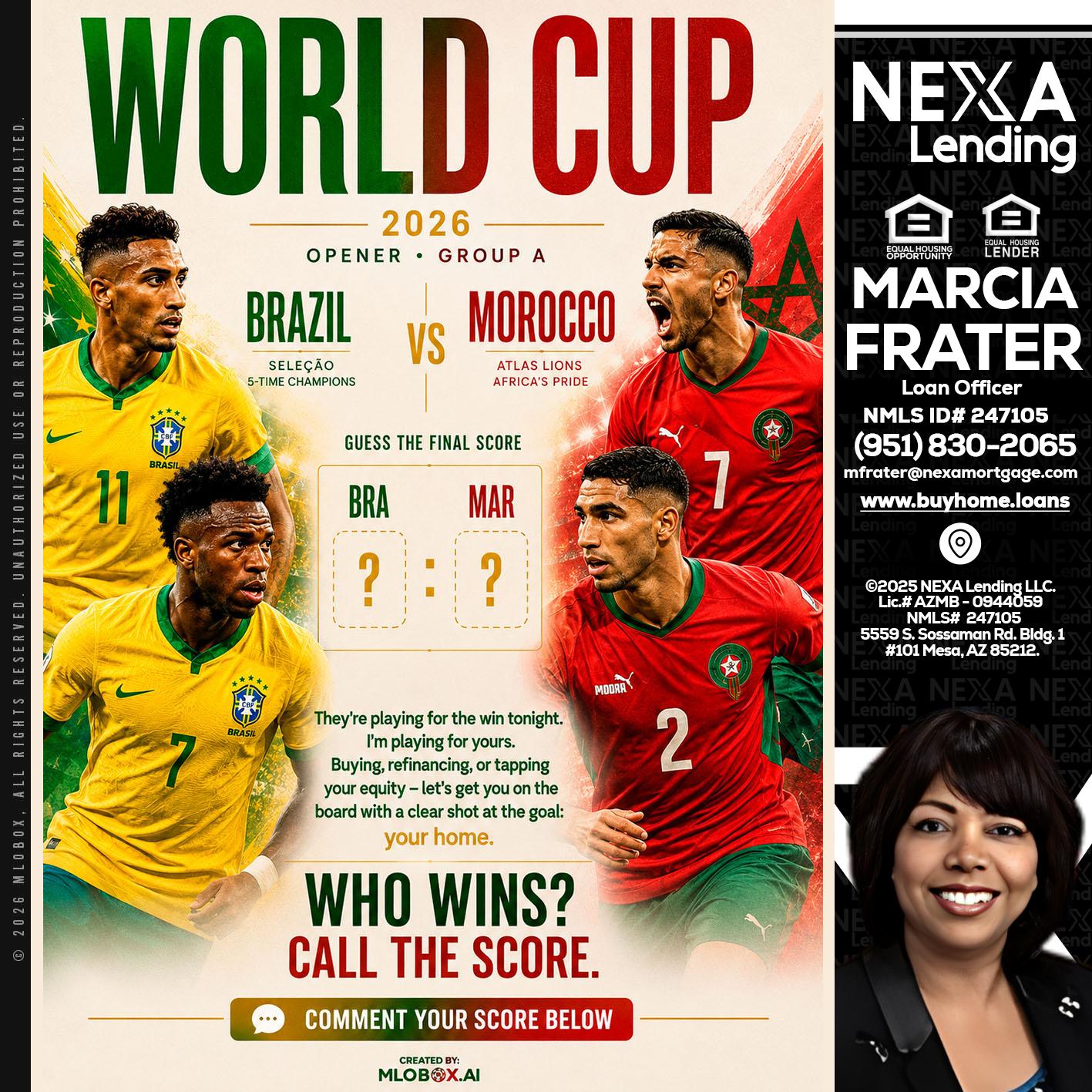 WORLD CUP - Marcia Frater -Loan Officer