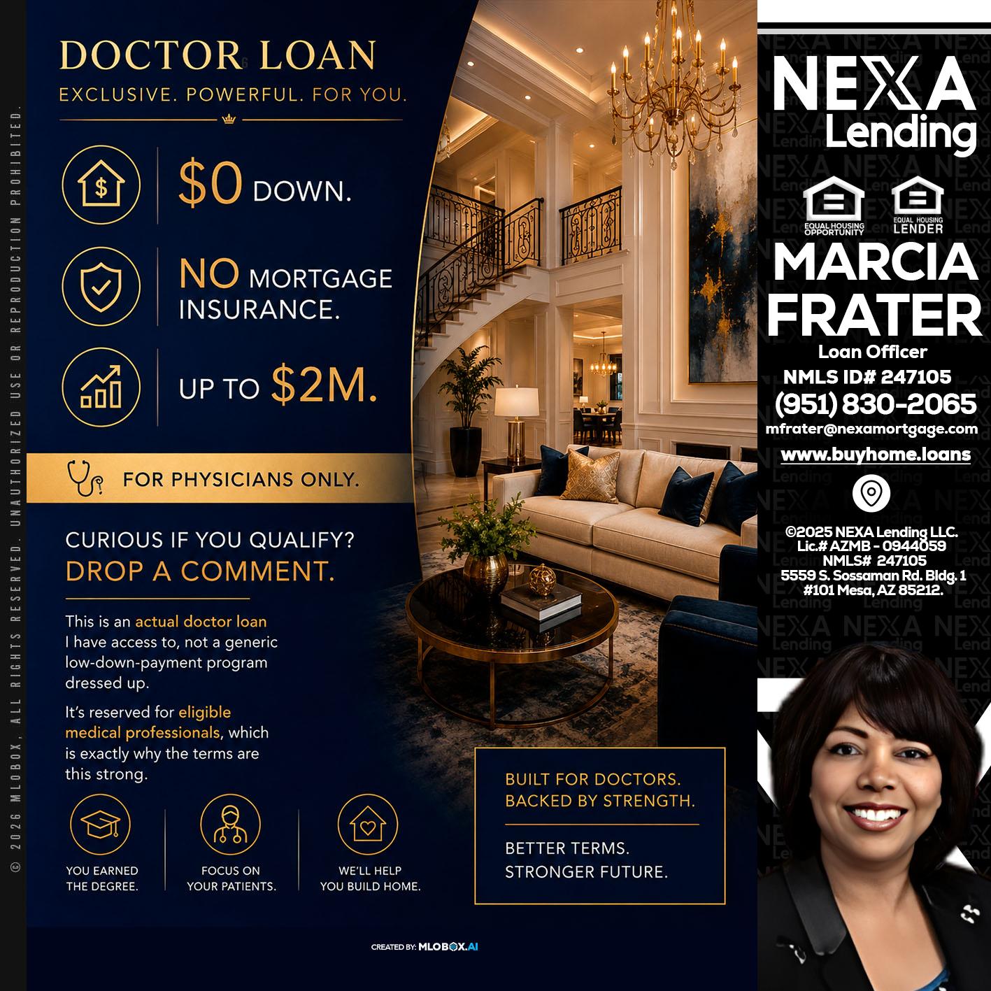 DOCTOR LOANS - Marcia Frater -Loan Officer