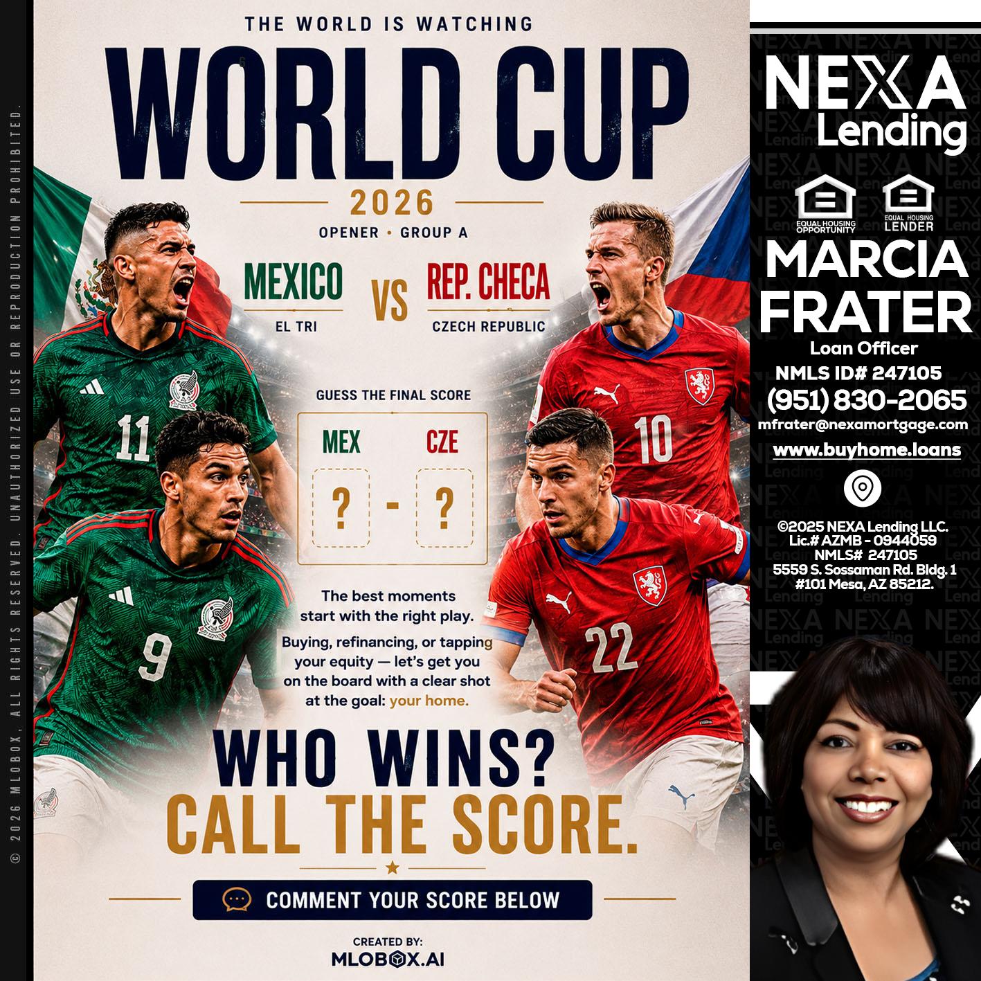 WORLD CUP 2026 - Marcia Frater -Loan Officer