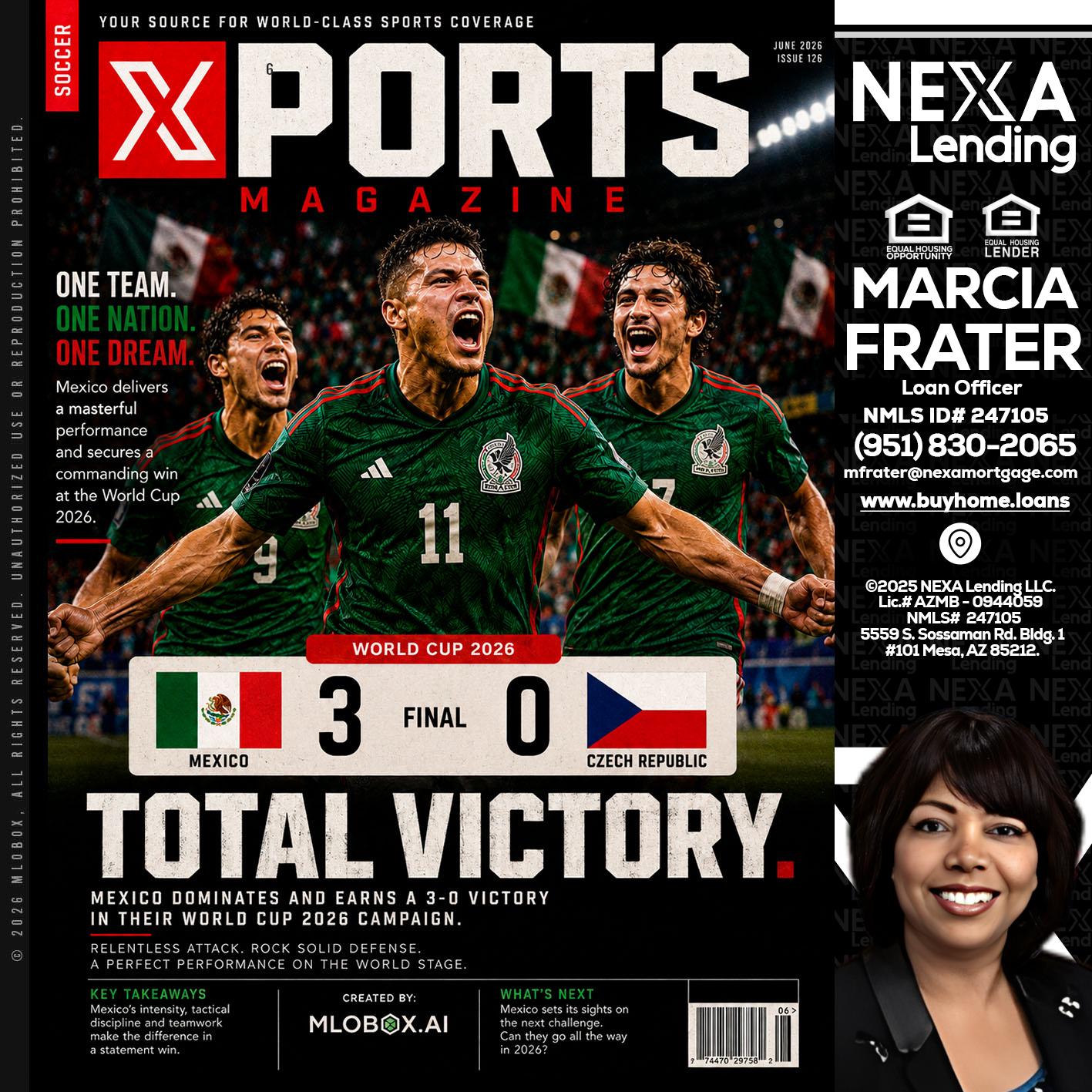 World Cup 2026 MEX 1-0 CZECH - Marcia Frater -Loan Officer