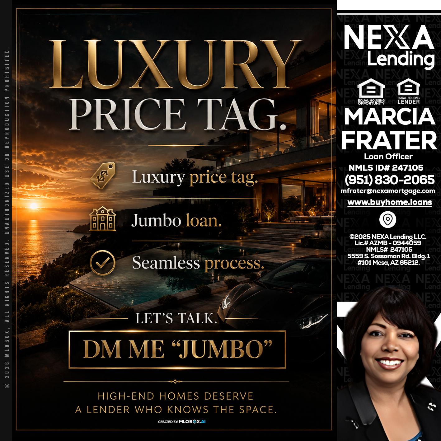 LUXURY PRICE - Marcia Frater -Loan Officer