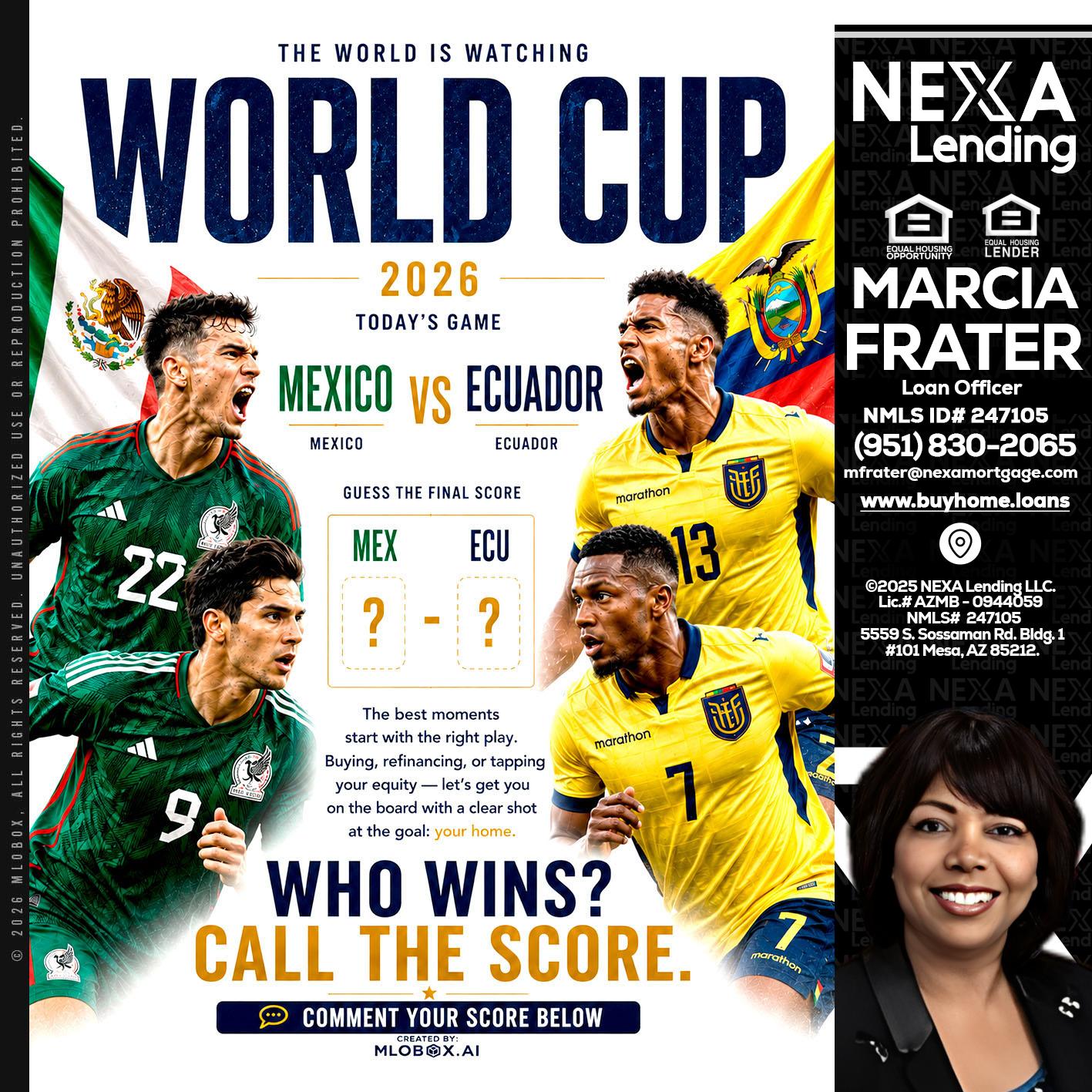 WORLD CUP 2026 - Marcia Frater -Loan Officer