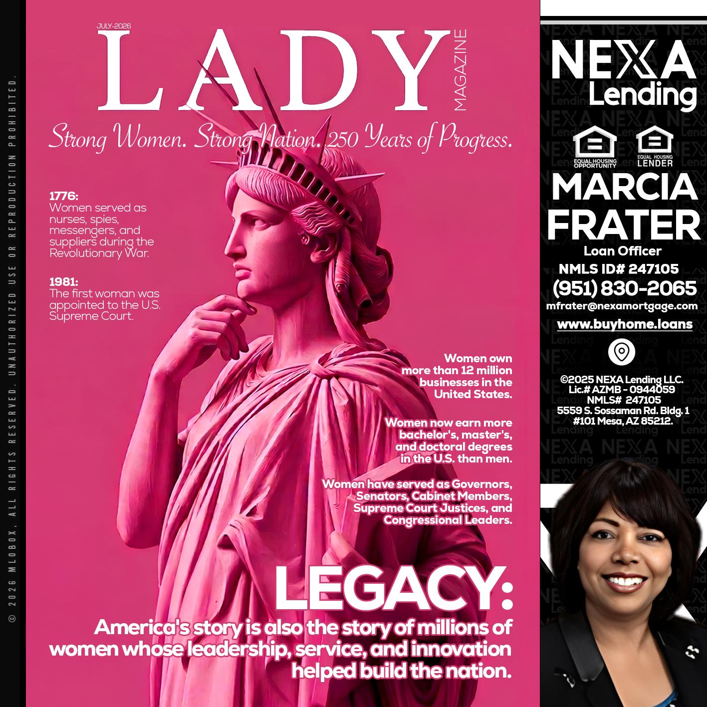 LADY LIBERTY! - Marcia Frater -Loan Officer