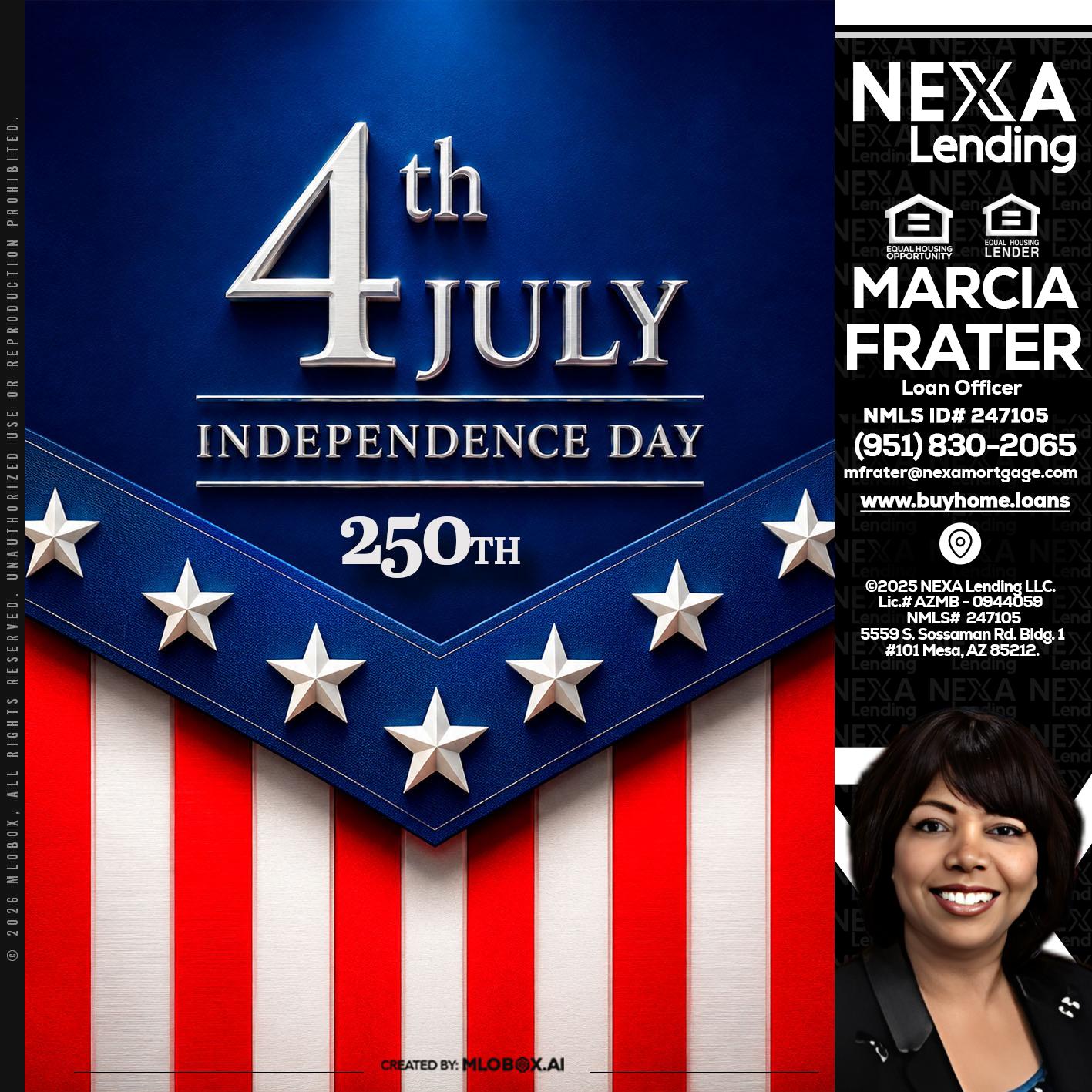 4th of july - Marcia Frater -Loan Officer