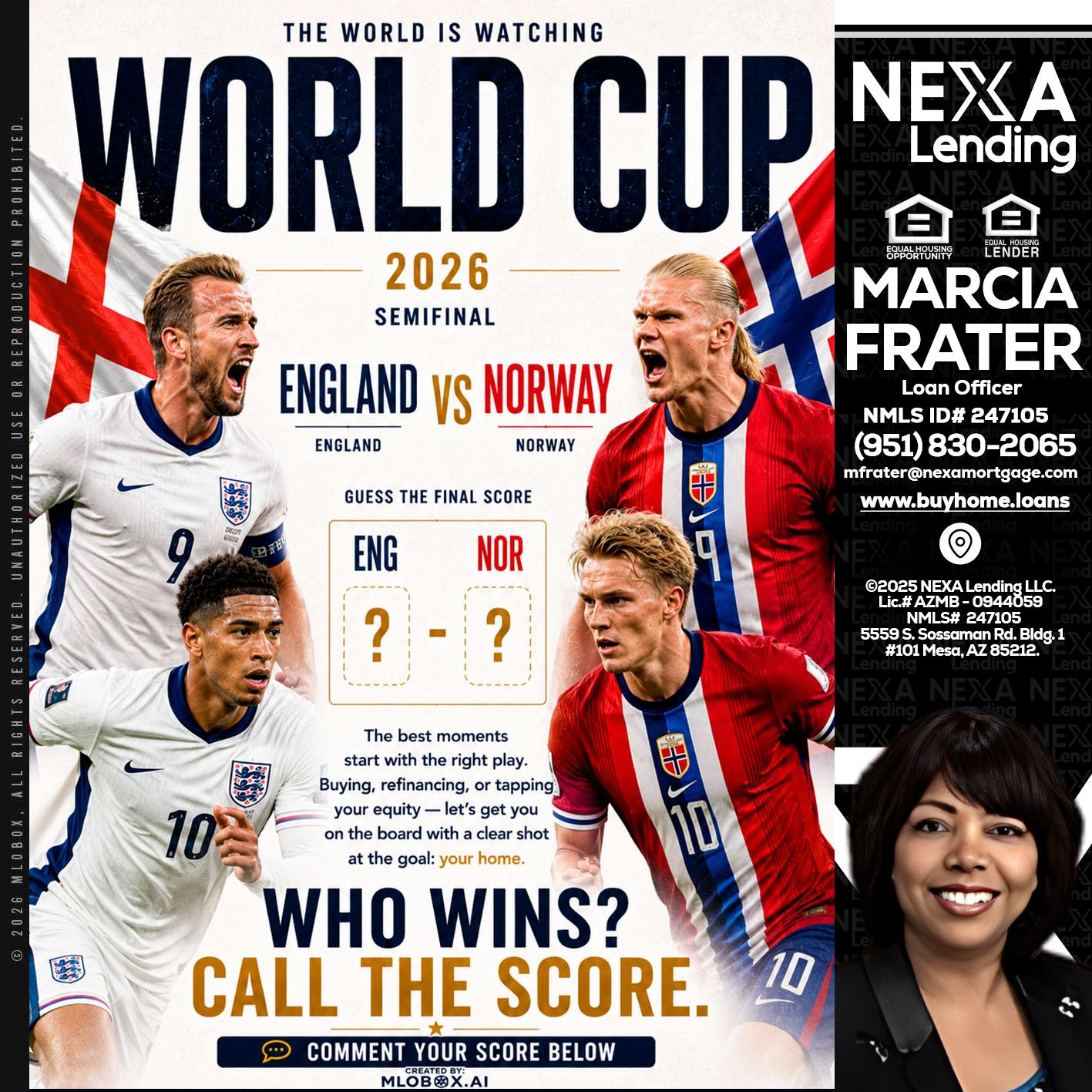 WORLD CUP 2026 - Marcia Frater -Loan Officer