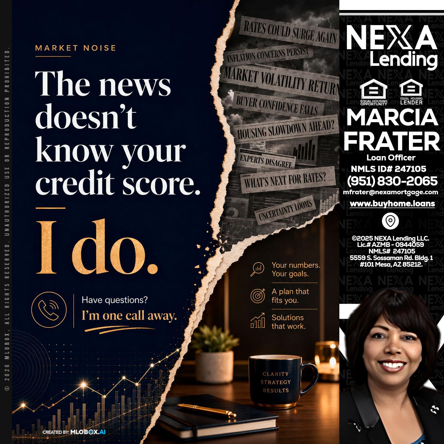 MARKET NOISE - Marcia Frater -Loan Officer
