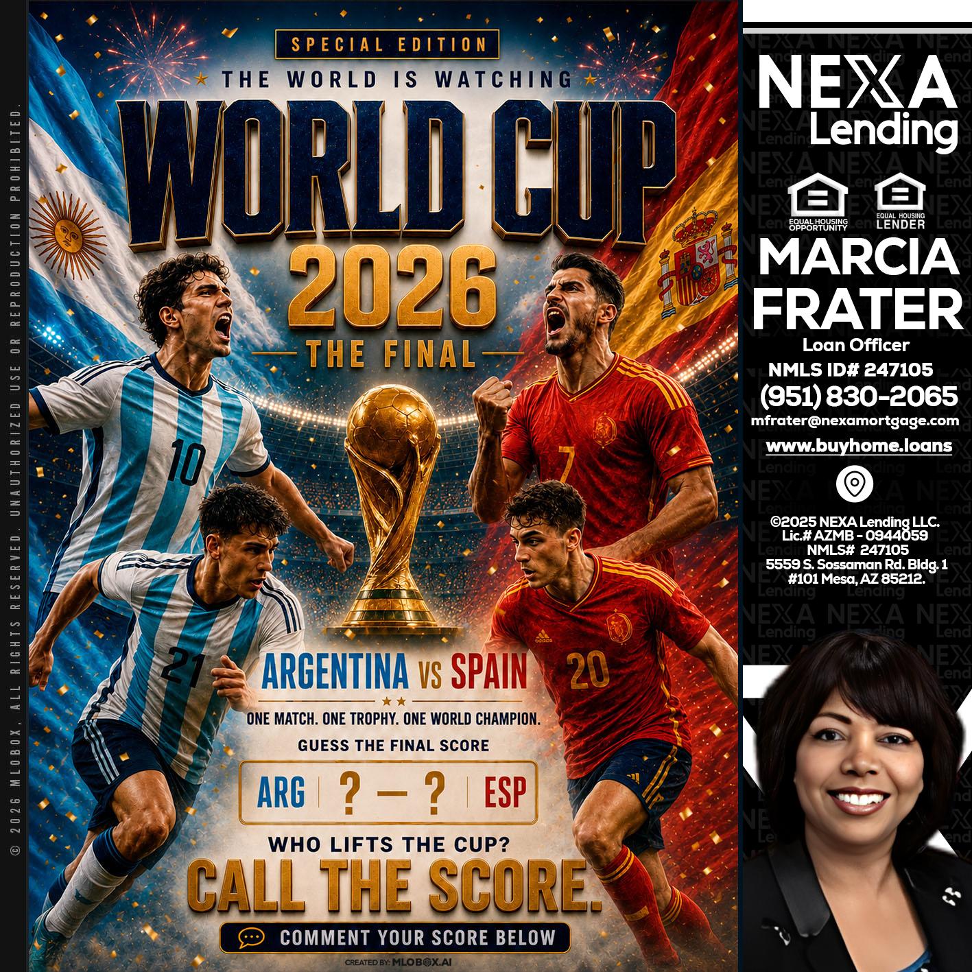 World Cup 2026 finals - Marcia Frater -Loan Officer