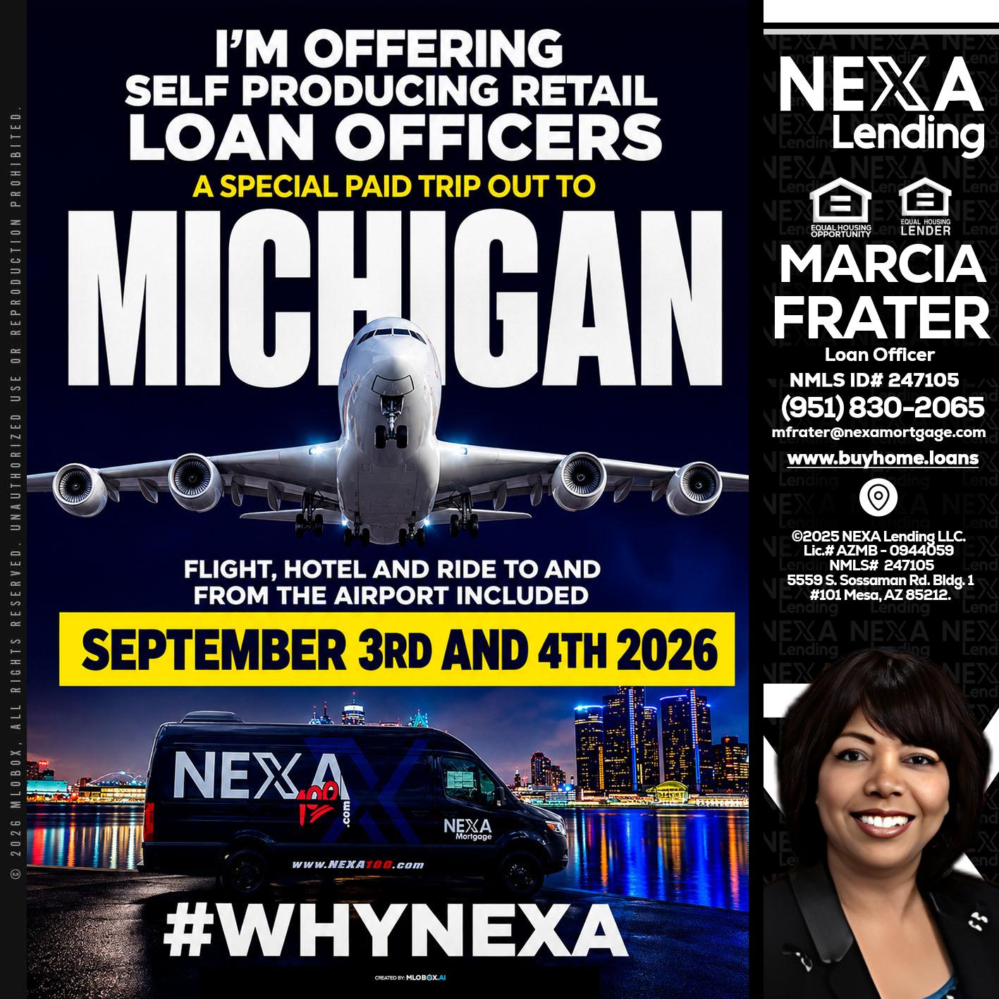 MICHIGAN - Marcia Frater -Loan Officer