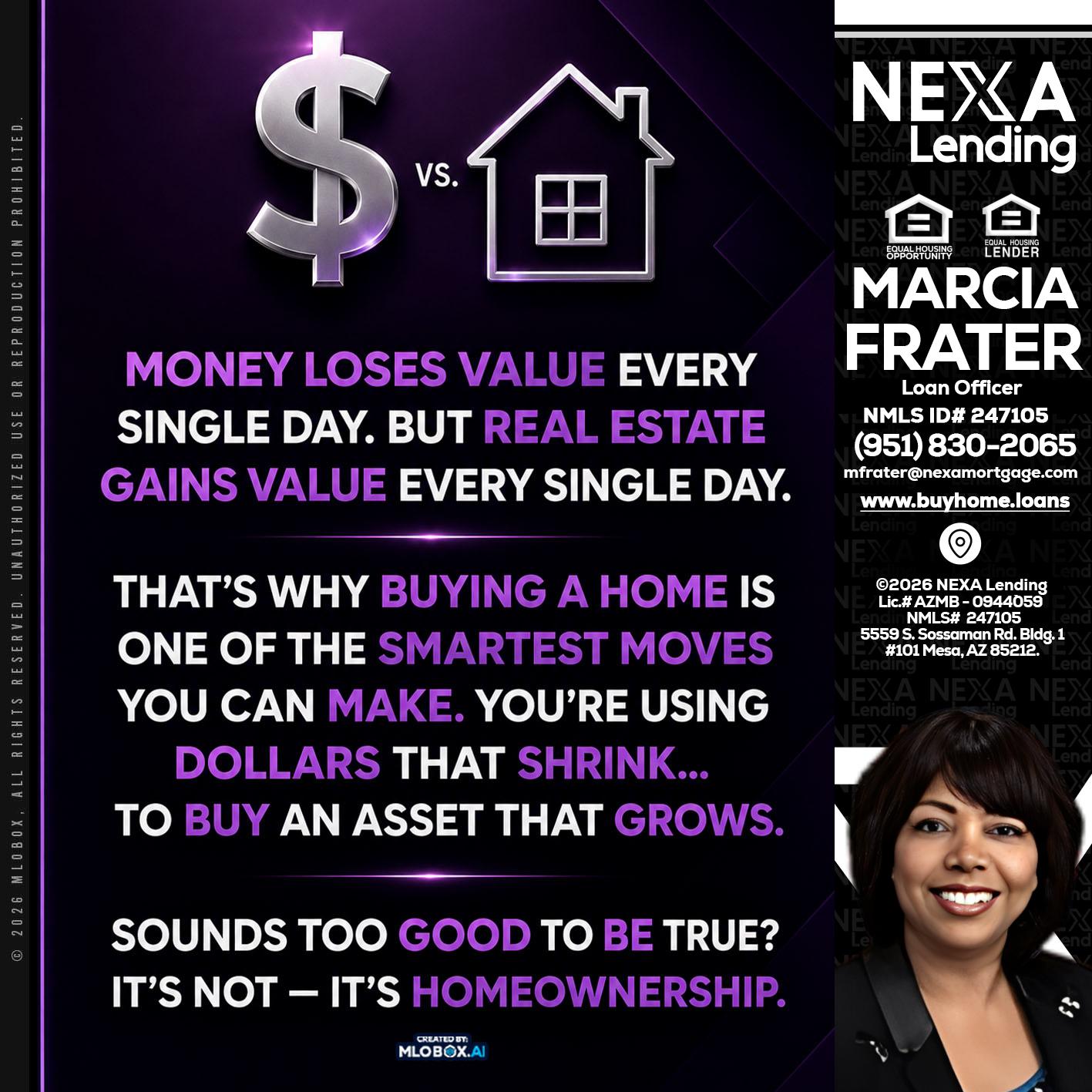 MONEY LOSES - Marcia Frater -Loan Officer