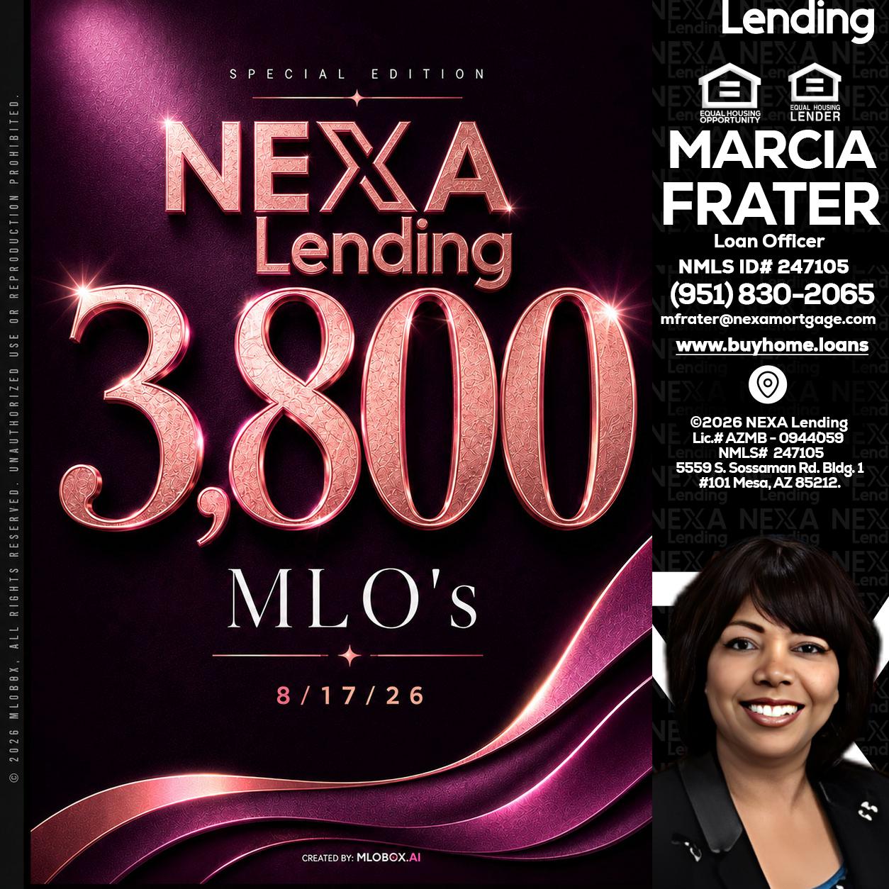 3800 MLOs - Marcia Frater -Loan Officer