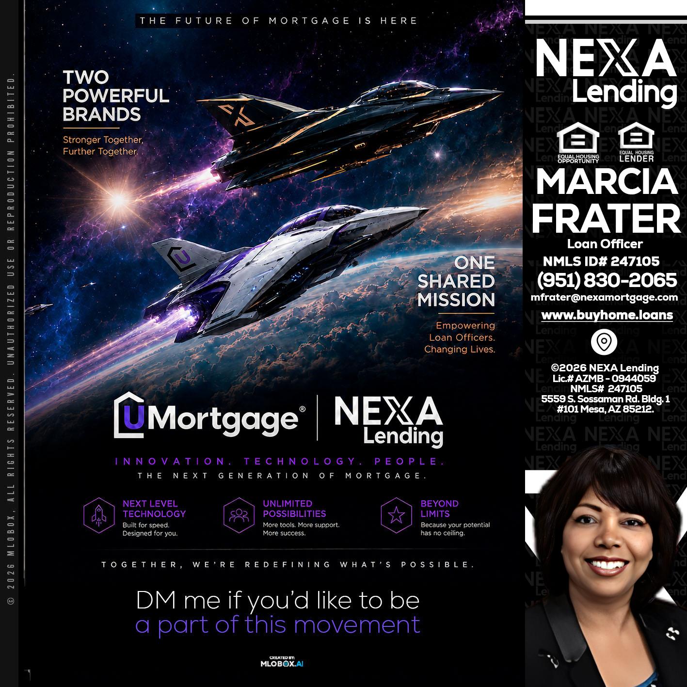 U Mortgage + NEXA lending - Marcia Frater -Loan Officer